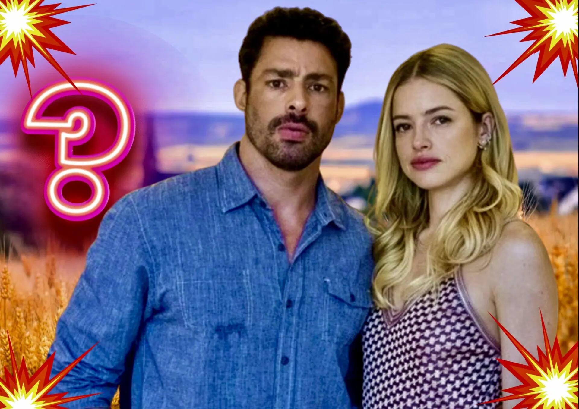 Graça (Agatha Moreira) e Caio (Cauã Reymond) de Terra e Paixão