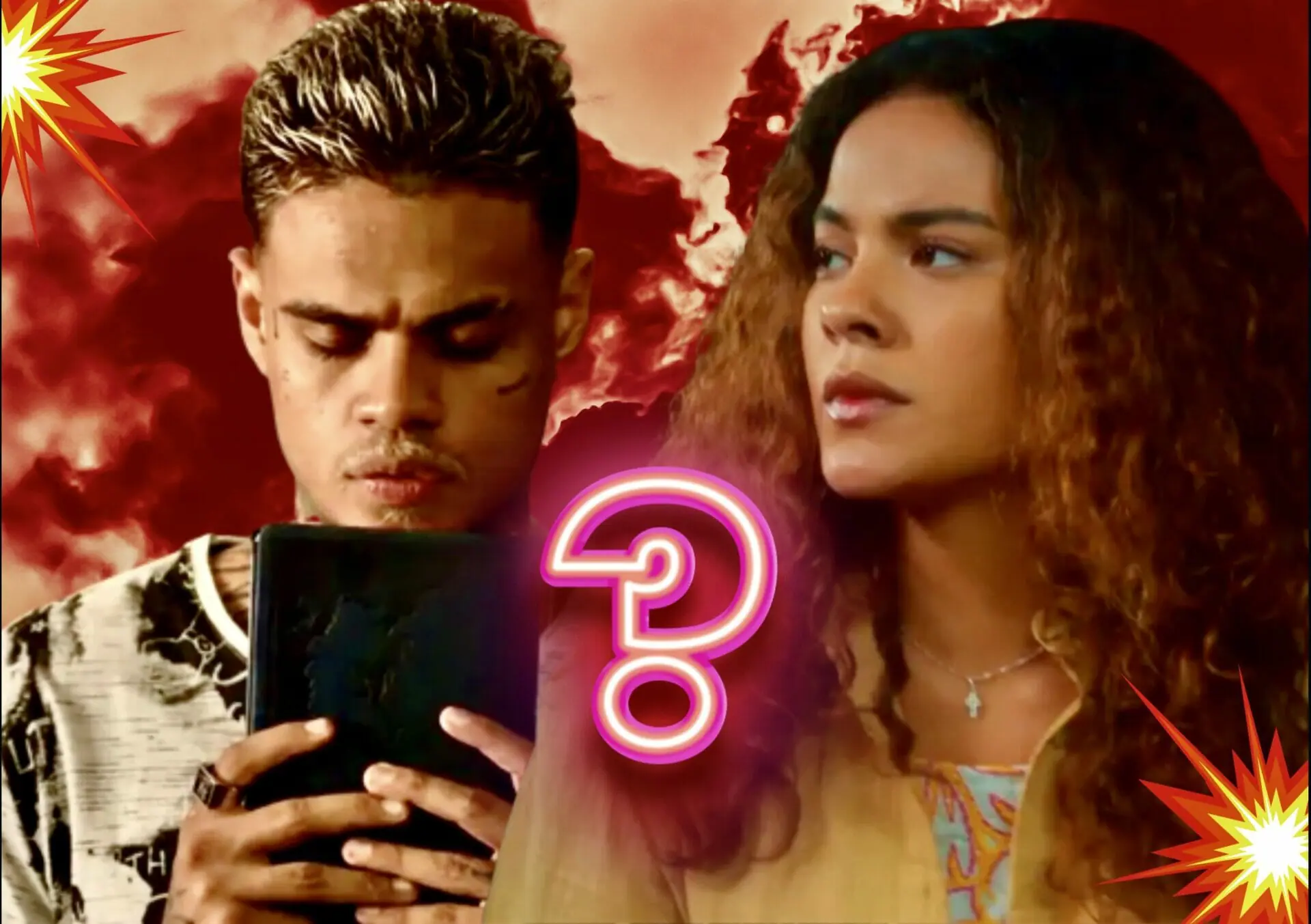 Hugo (MC Cabelinho) e Jenifer (Bella Campos) de Vai na Fé