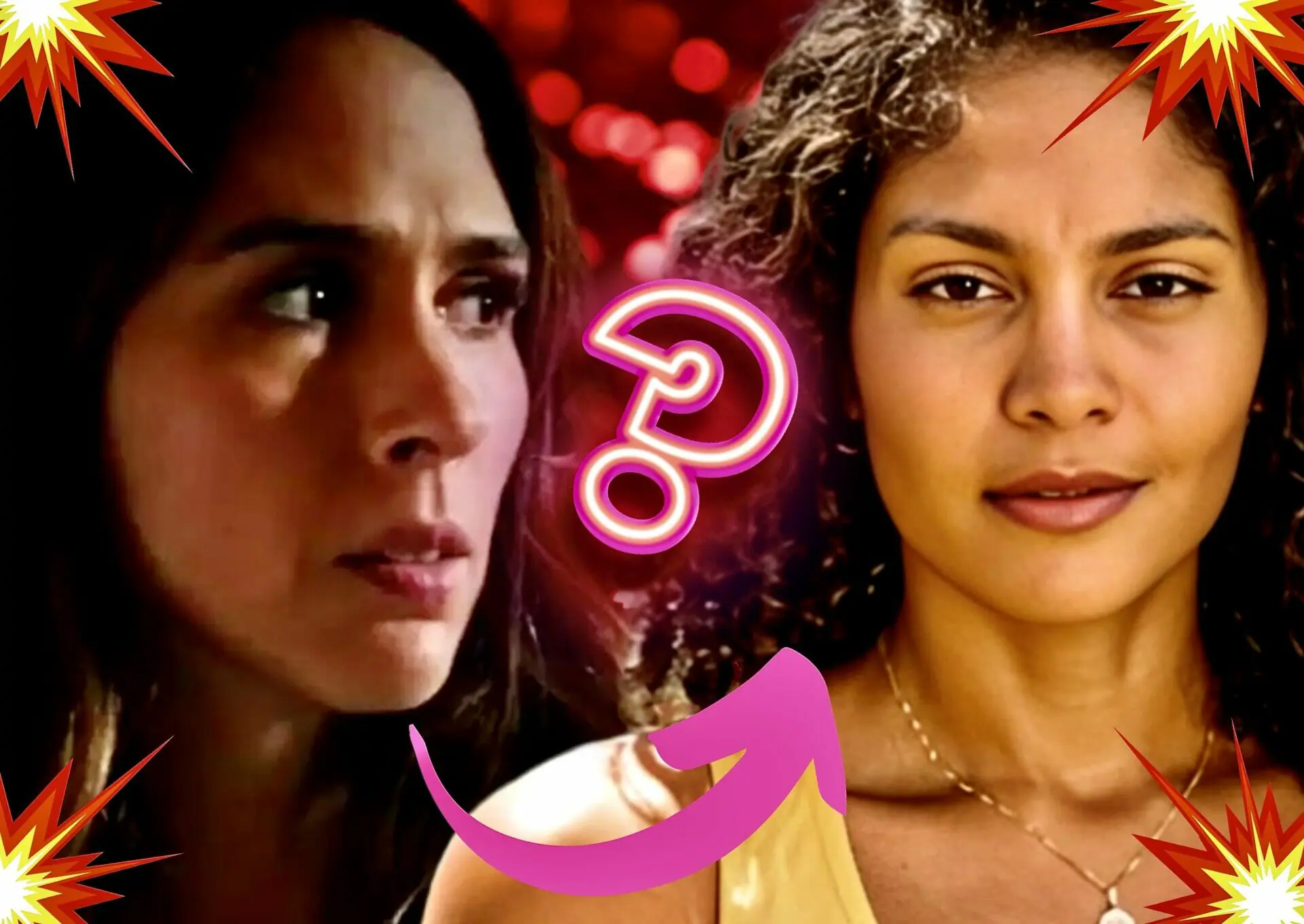Aline (Barbara Reis) e Anely (Tatá Werneck) em Terra e Paixão