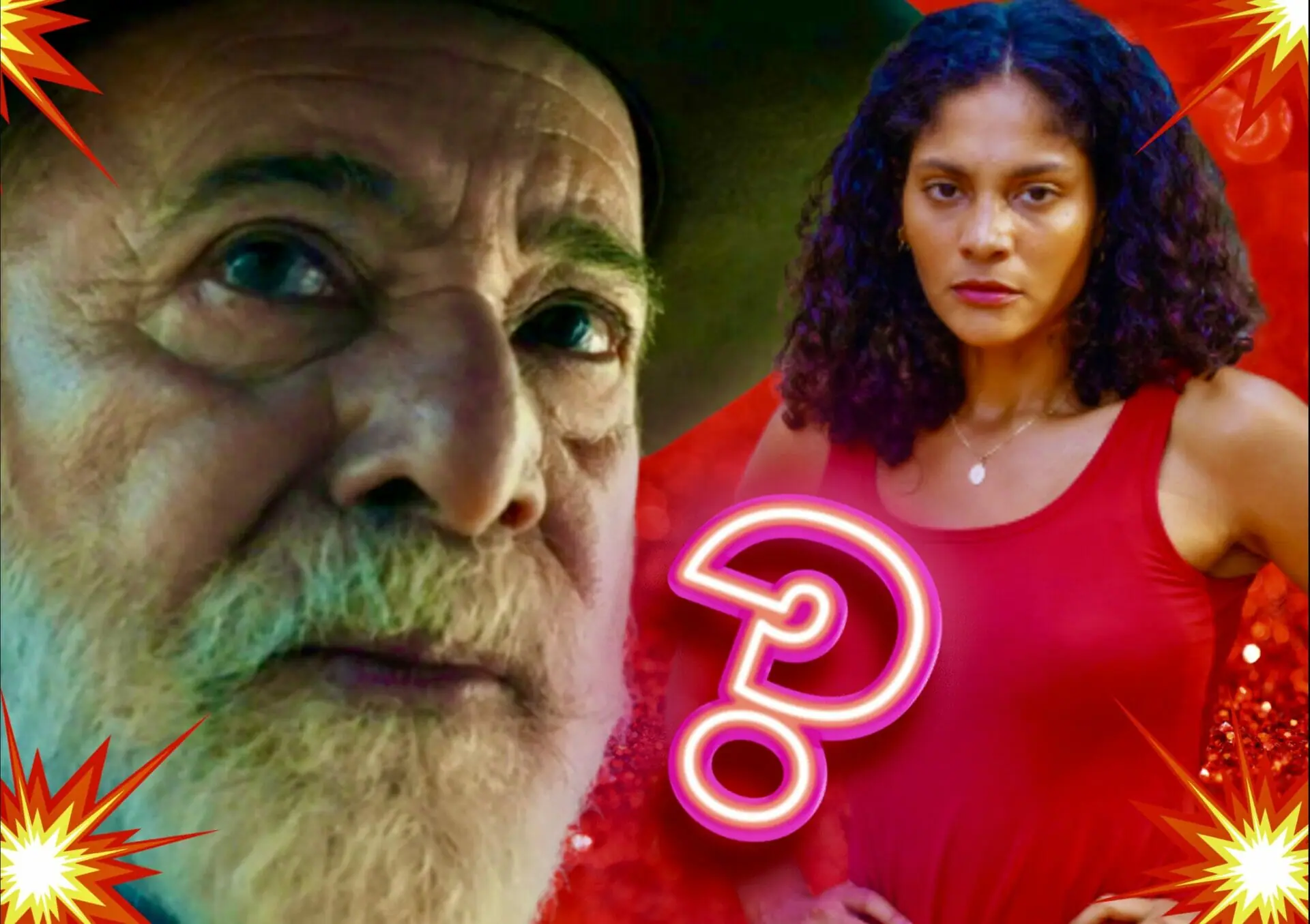 Aline (Bárbara Reis) e Antônio (Tony Ramos) em Terra e Paixão