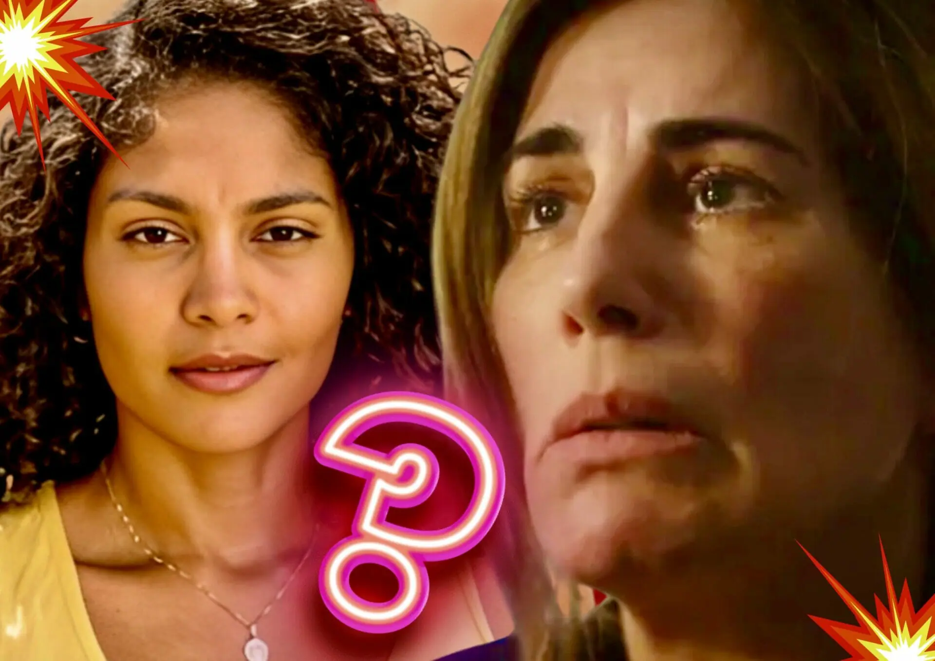 Irene (Gloria Pires) e Aline (Barbara Reis) de Terra e Paixão