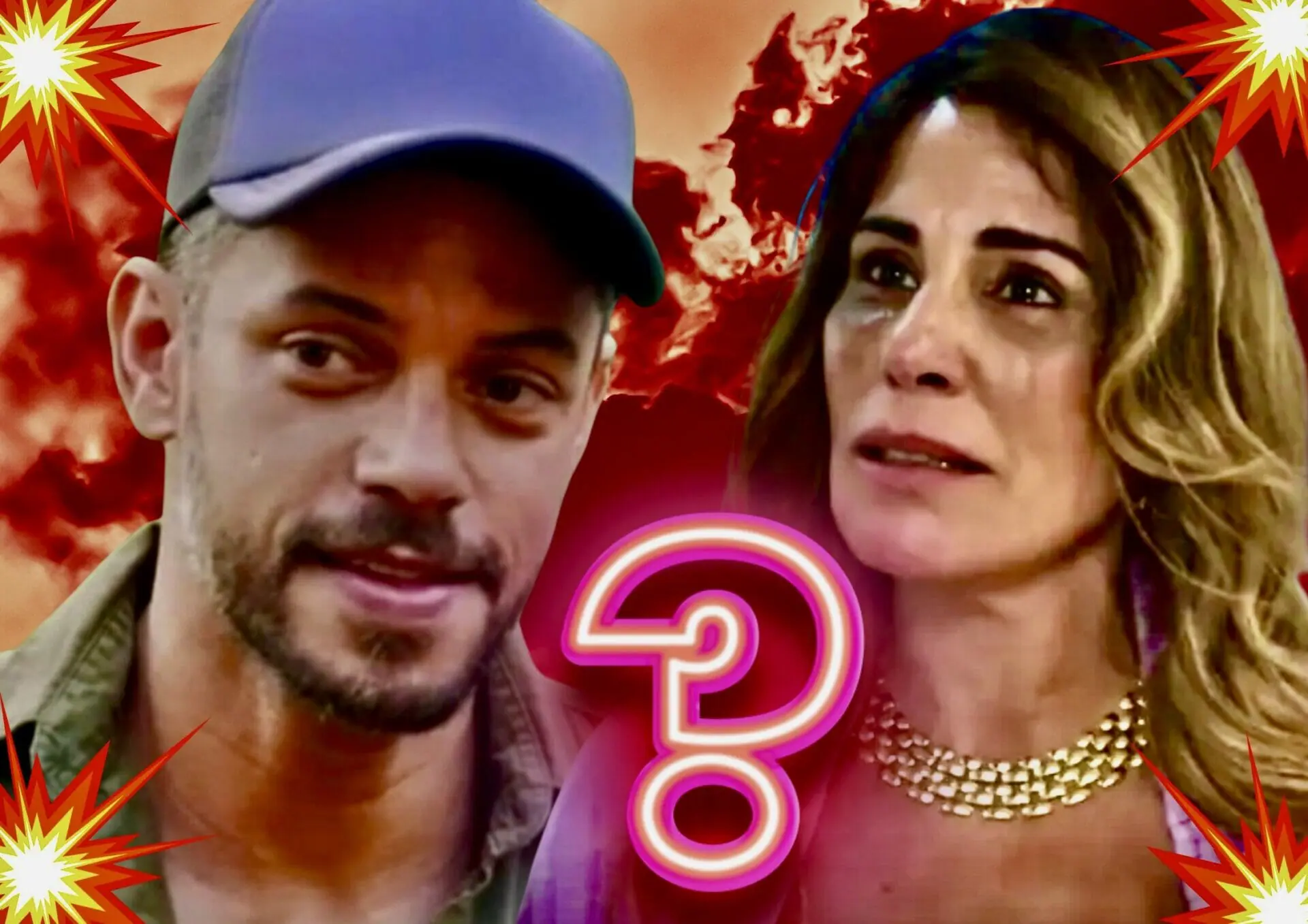 Jonatas (Paulo Lessa) e Irene (Gloria Pires) em Terra e Paixão