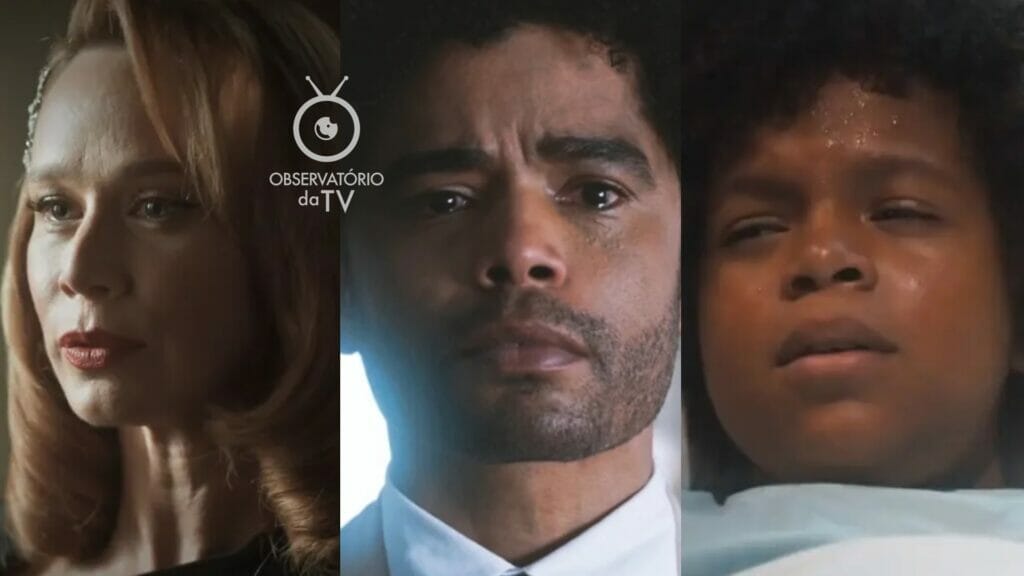 Gilda (Mariana Ximenes), Orlando (Diogo Almeida) e Marcelino (Levi Asaf) de Amor Perfeito
