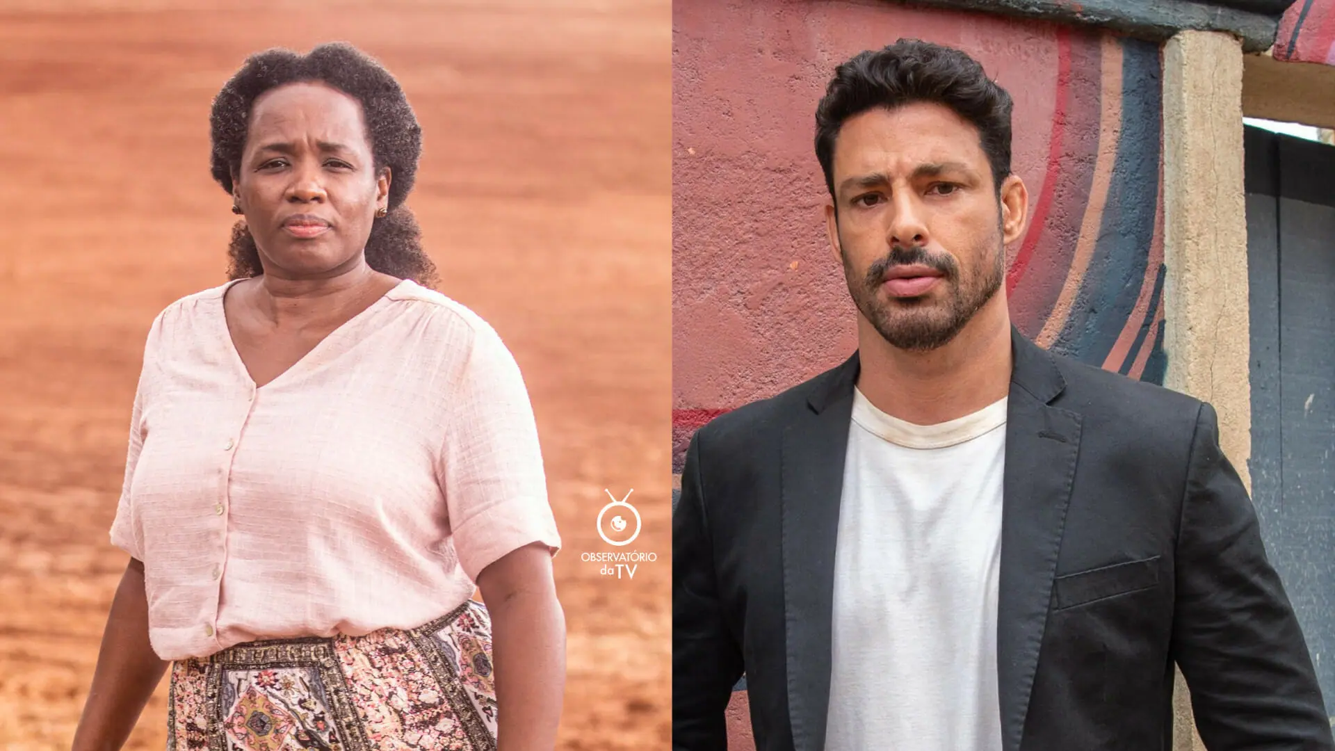 Jussara (Tatiana Tibúrcio) e Caio (Cauã Reymond) em Terra e Paixão