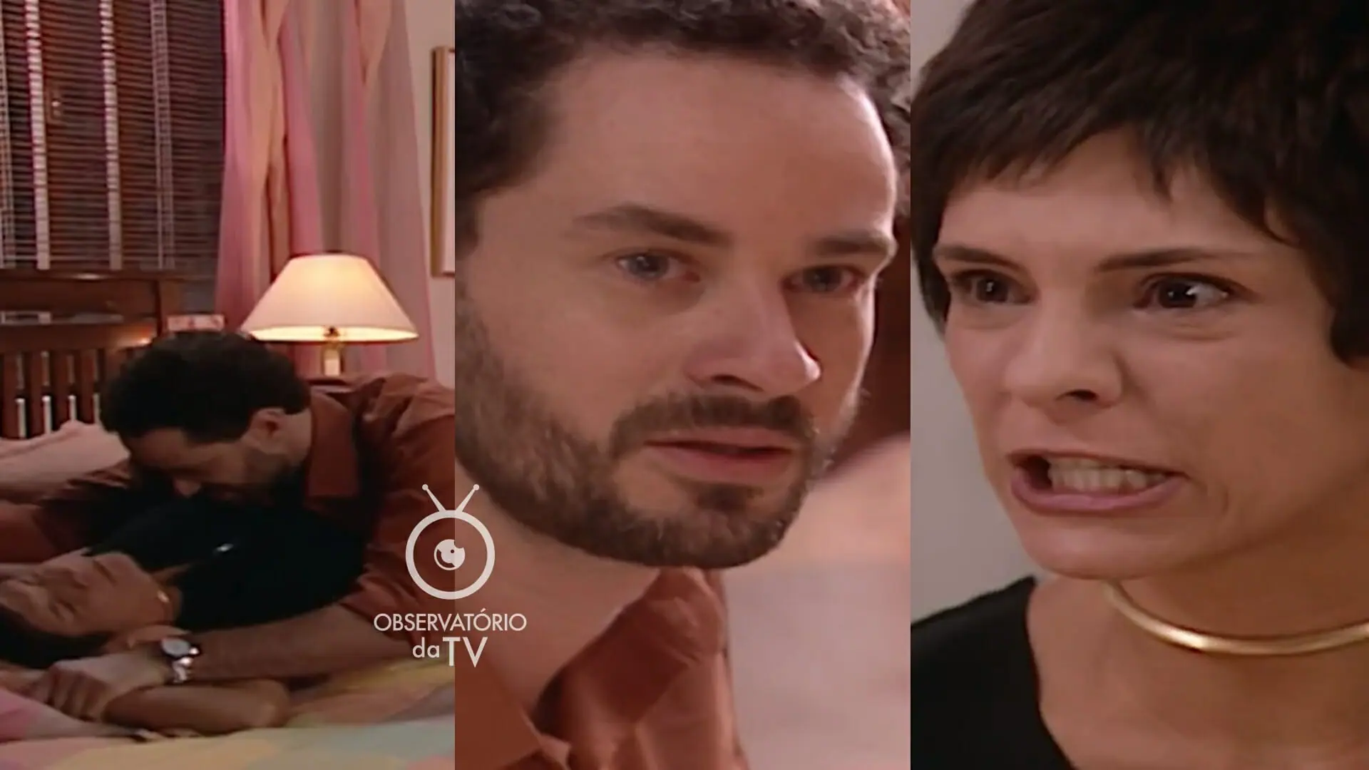 Marcos (Dan Stulbach) e Raquel (Helena Ranaldi) de Mulheres Apaixonadas