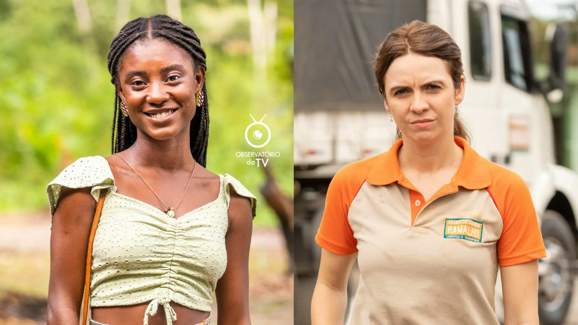 Menah (Camilla Damião) e Mara (Renata Gaspar) em Terra e Paixão