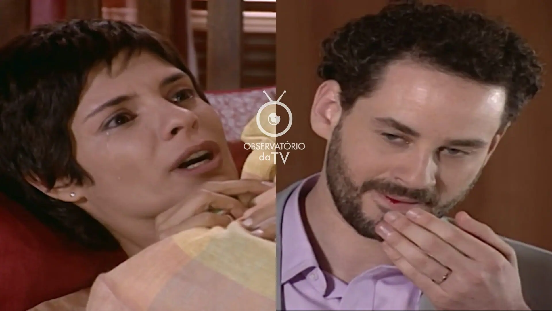 Raquel (Helena Ranaldi) e Marcos (Dan Stulbach) de Mulheres Apaixonadas