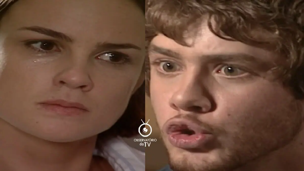 Laura (Carolina Kasting) e Rodrigo (Leonardo Miggiorin) de Mulheres Apaixonadas