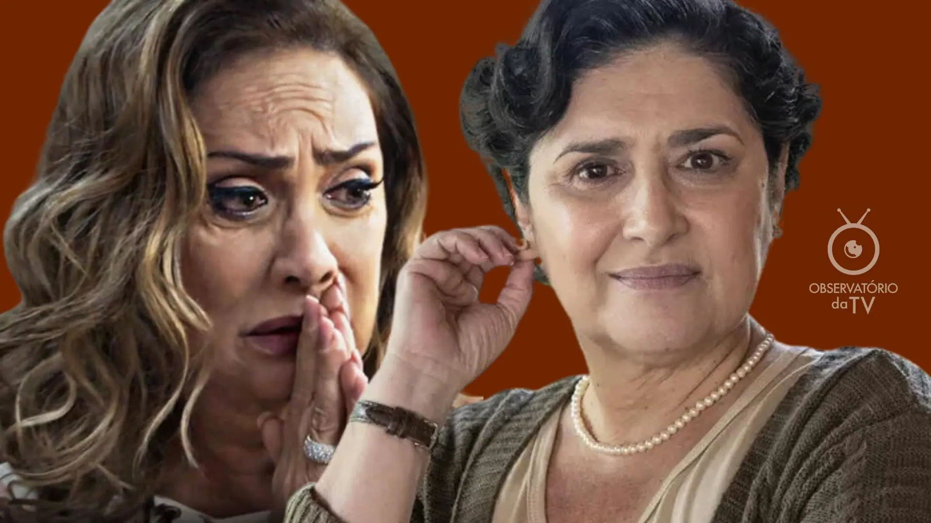 Agatha (Eliane Giardini) e Angelina (Inez Viana) em Terra e Paixão