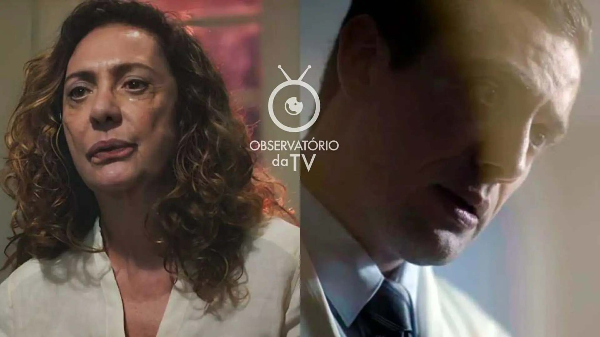 Agatha (Eliane Giardini) e Evandro (Rafael Cardoso) e Terra e Paixão