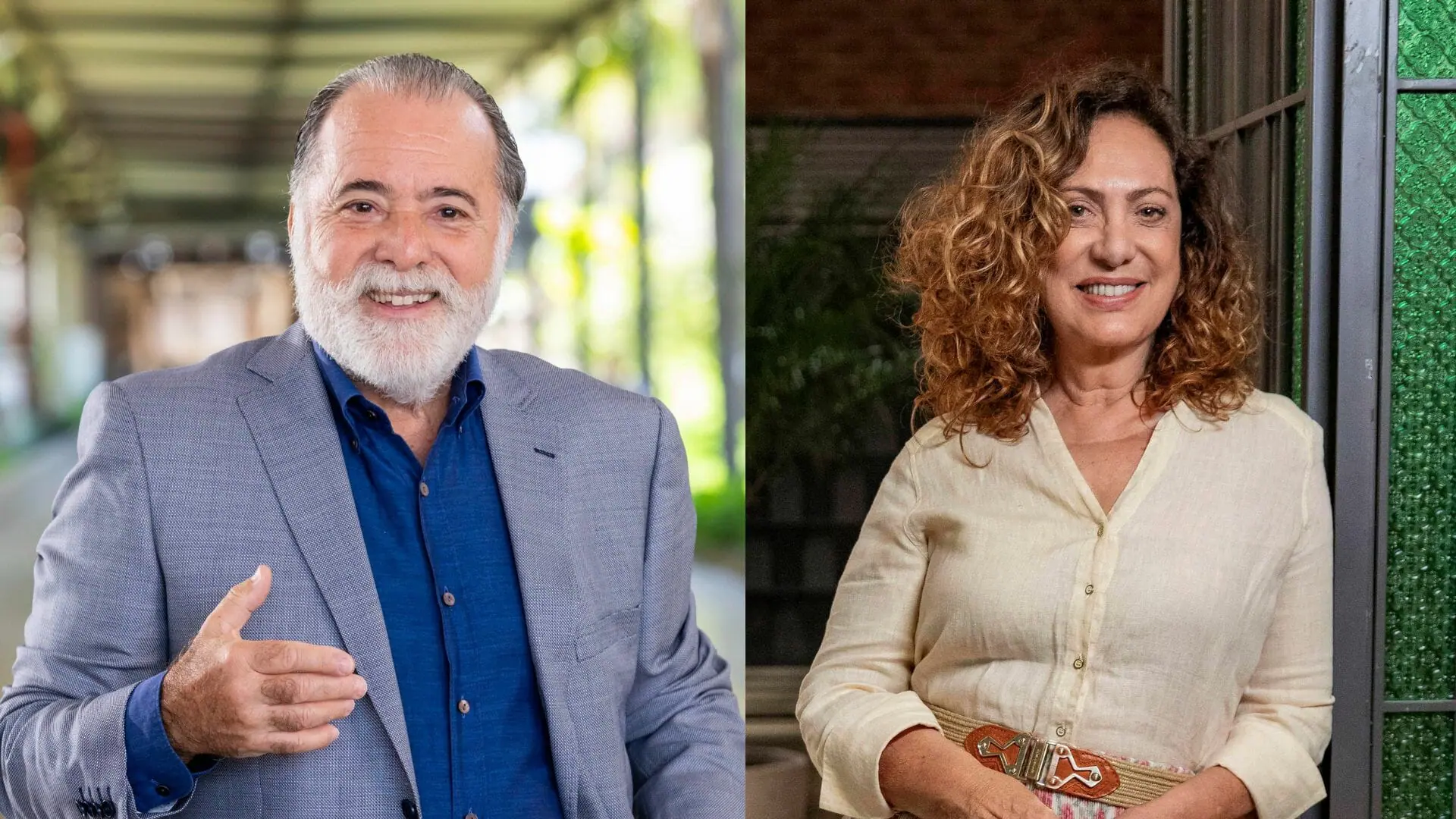 Antônio La Selva (Tony Ramos) e Agatha (Eliane Giardini) em Terra e Paixão
