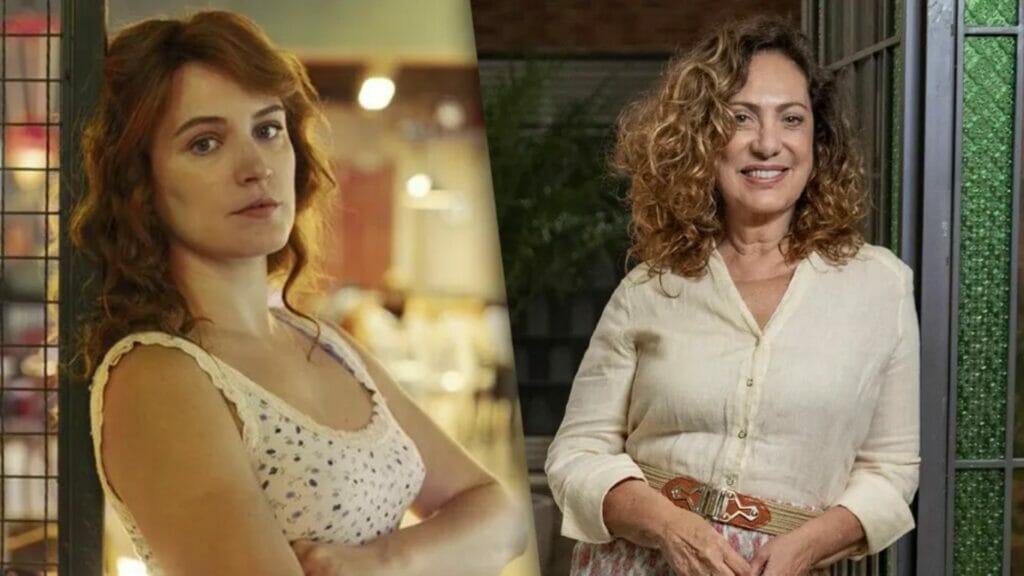 Bianca Bin e Eliane Giardini como Agatha em duas épocas em Terra e Paixão