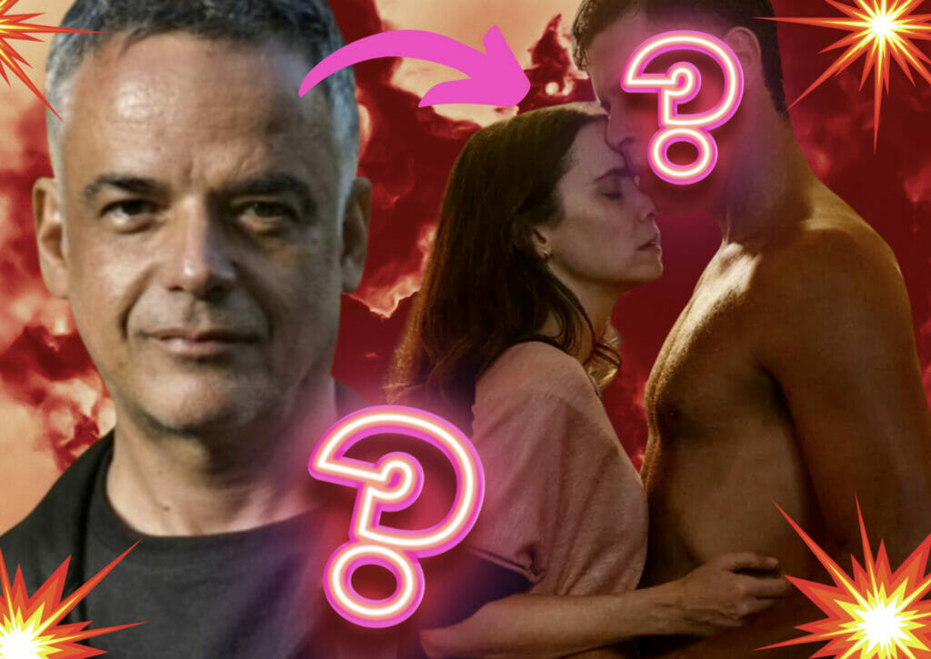 Andrade (Ângelo Antônio), Lucinda (Débora Falabella) e Marino (Leandro Lima) em Terra e Paixão