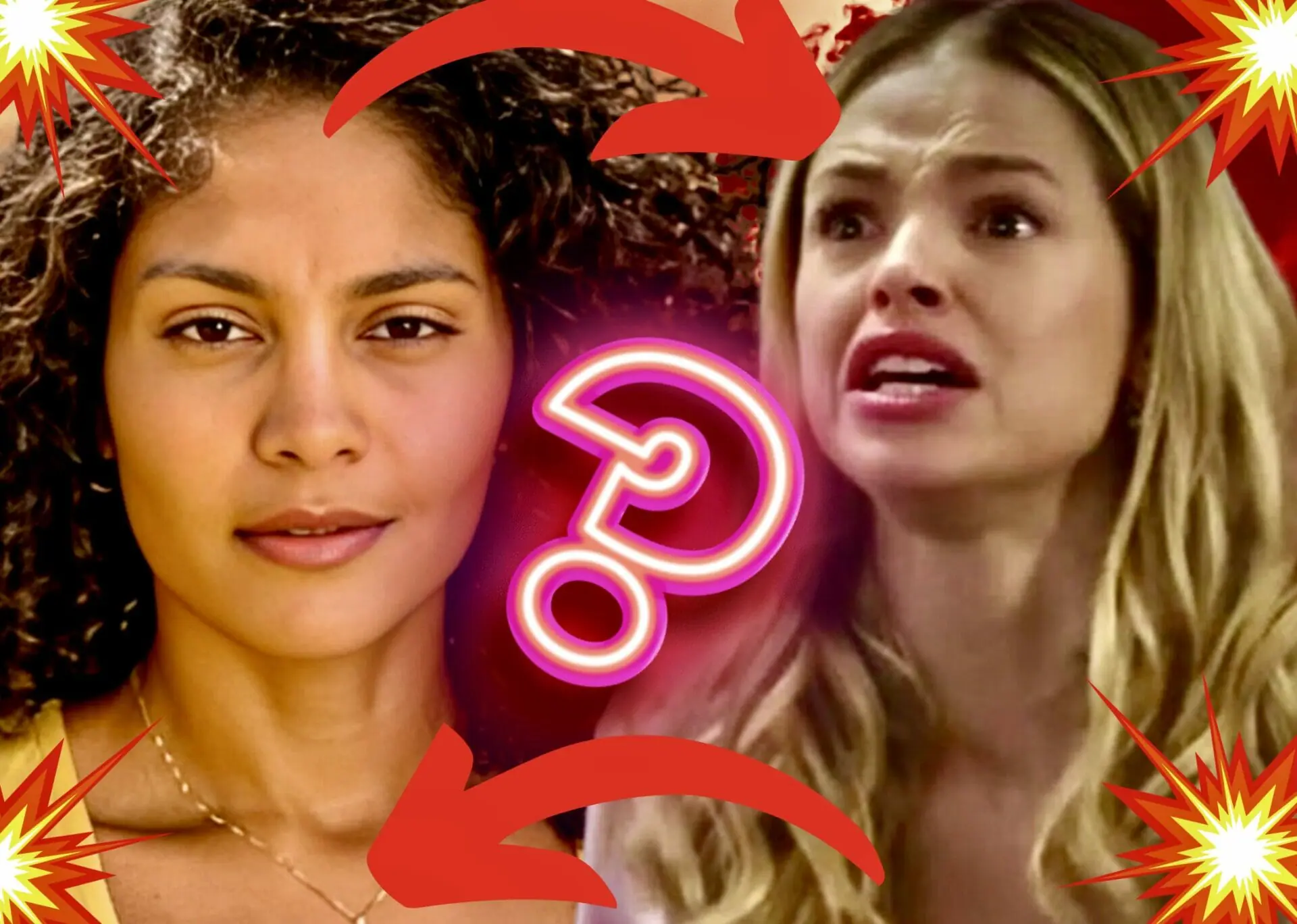 Aline (Barbara Reis) e Graça (Agatha Moreira) de Terra e Paixão
