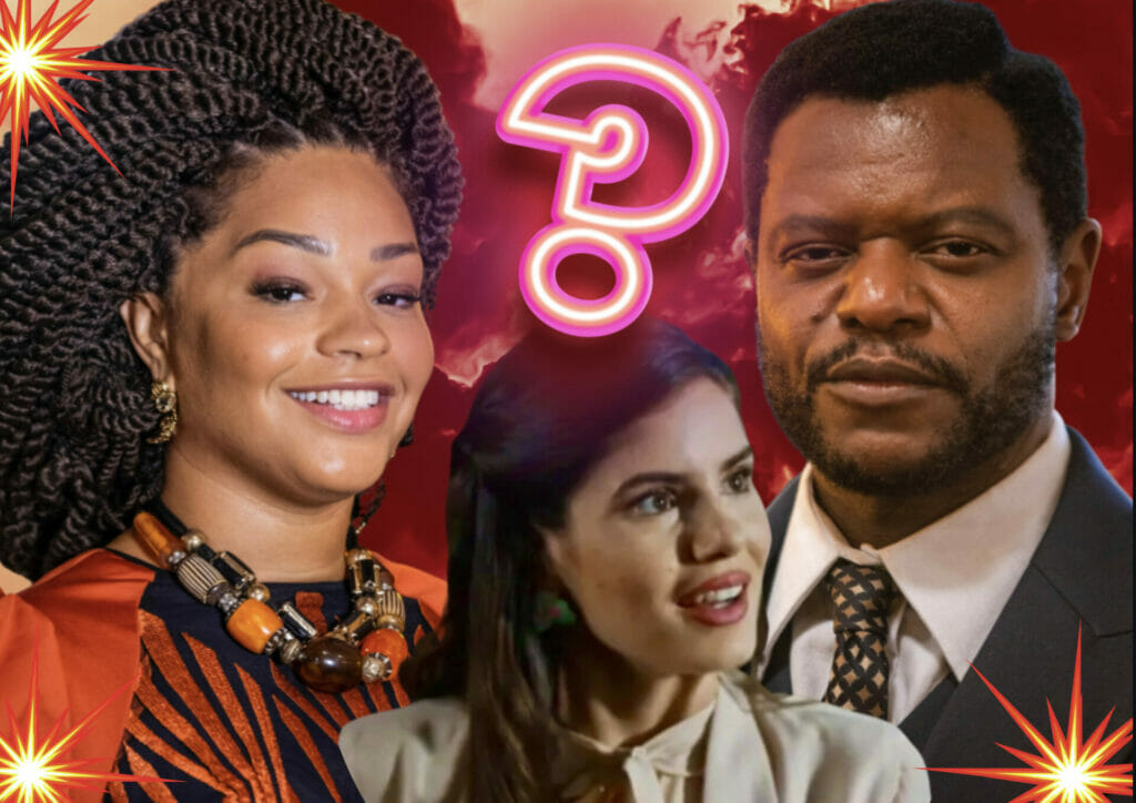 Mar&ecirc; (Camila Queiroz), Wanda (Juliana Alves) e S&iacute;lvio (Bukassa Kabengele) em Amor Perfeito