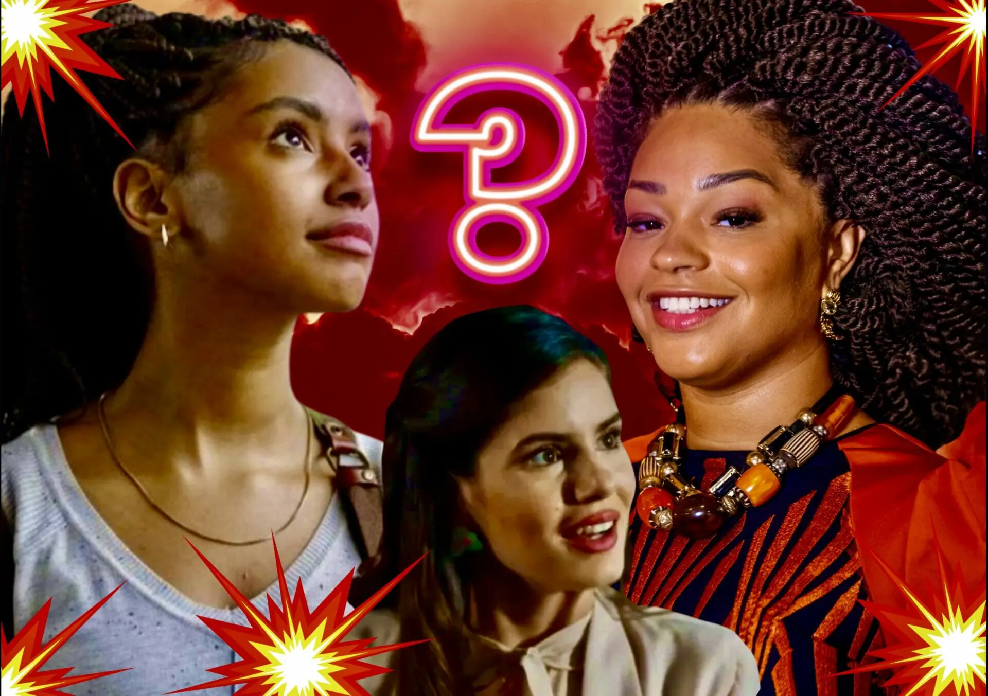 Marê (Camila Queiroz), Wanda (Juliana Alves) e Laura (Gabrielly Nunes) em Amor Perfeito