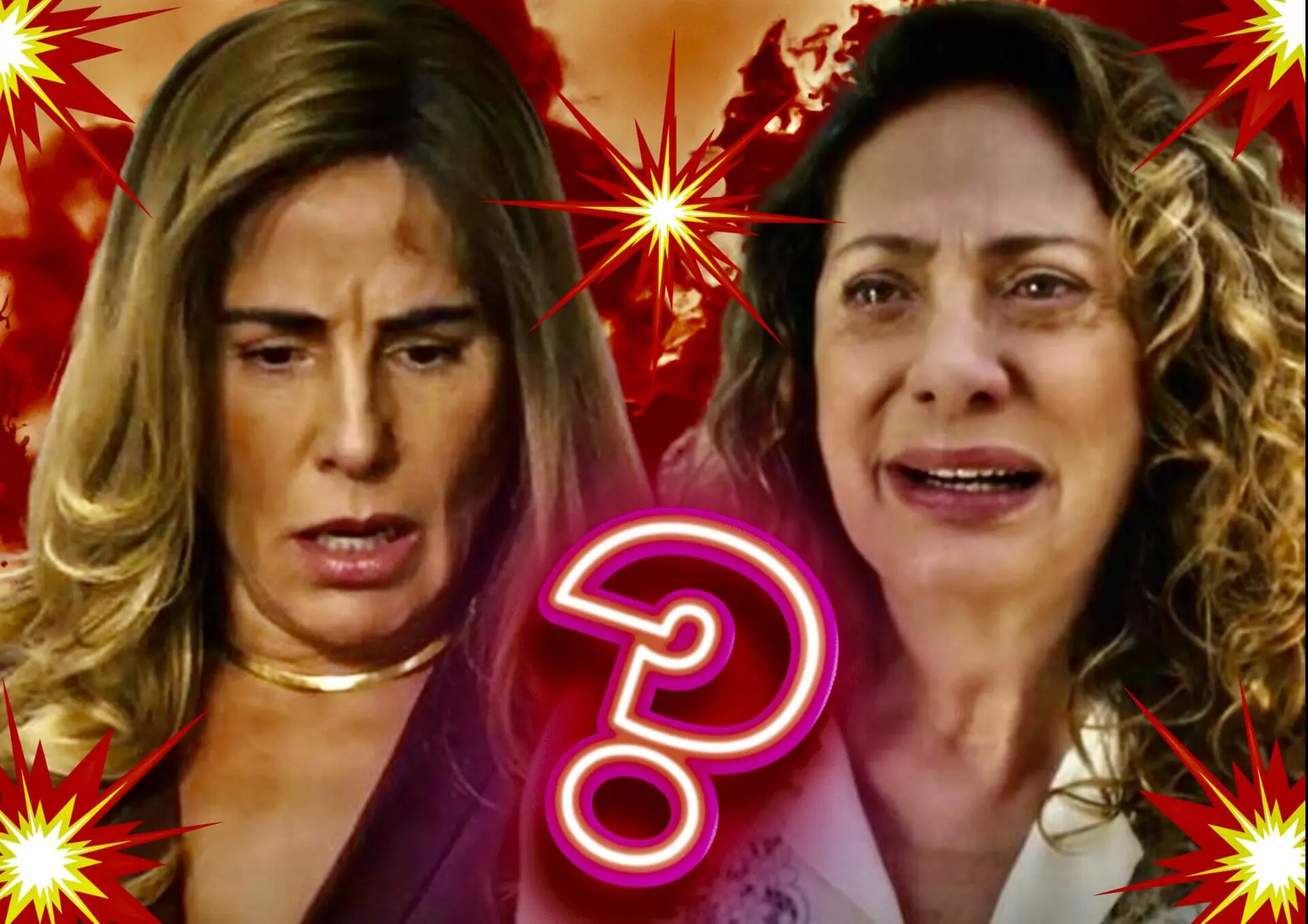 Irene (Gloria Pires) e Agatha (Eliane Giardini) de Terra e Paixão