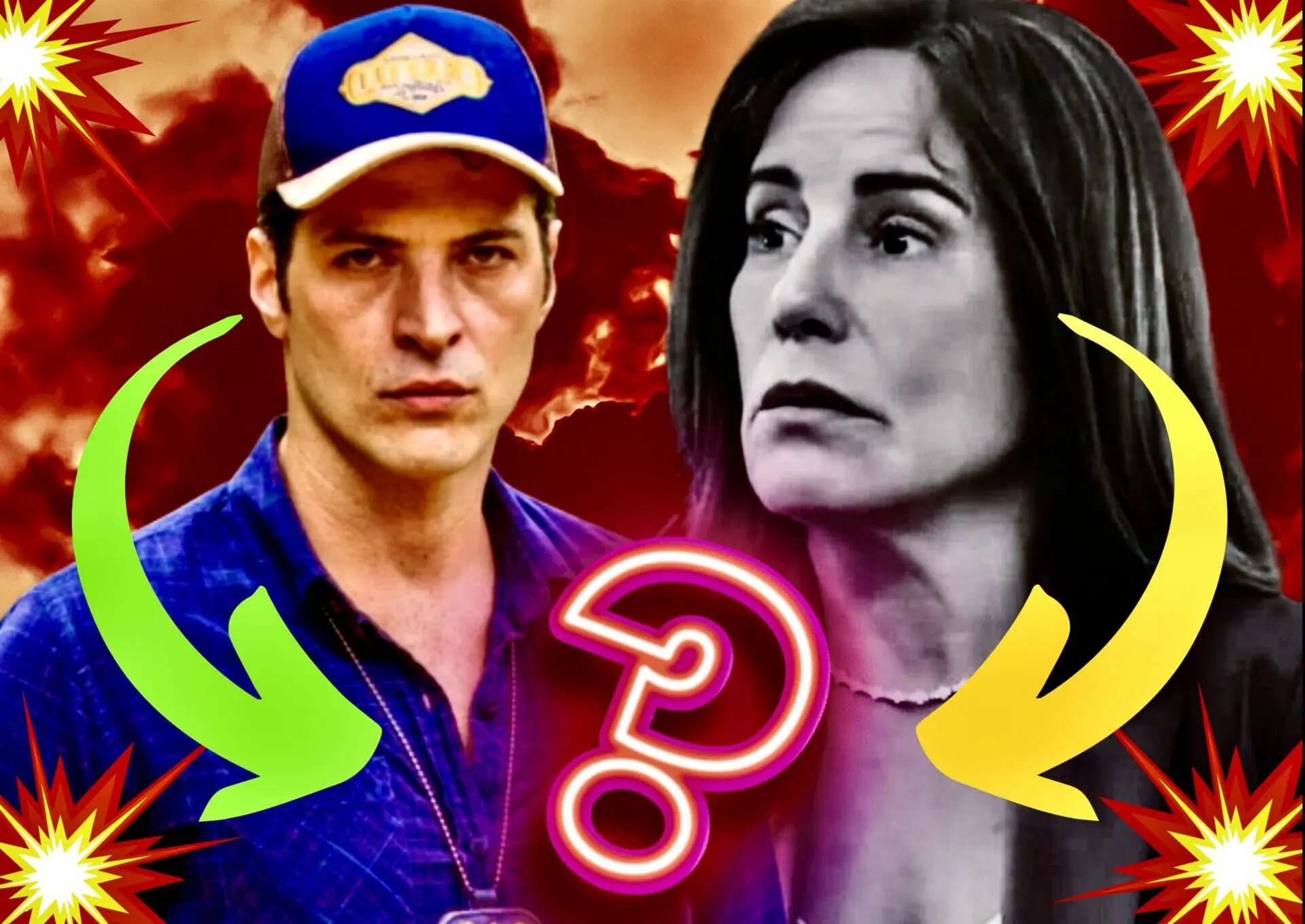 Marino (Leandro Lima) e Irene (Gloria Pires) em Terra e Paixão