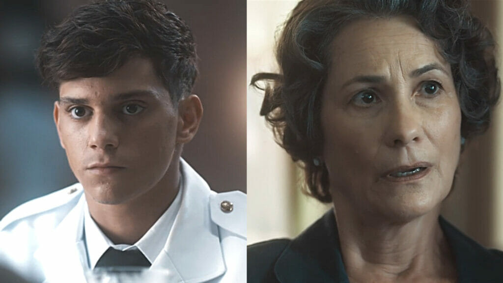 Fabiano (Pedro Sol) e Hermínia (Adriana de Broux) em Amor Perfeito
