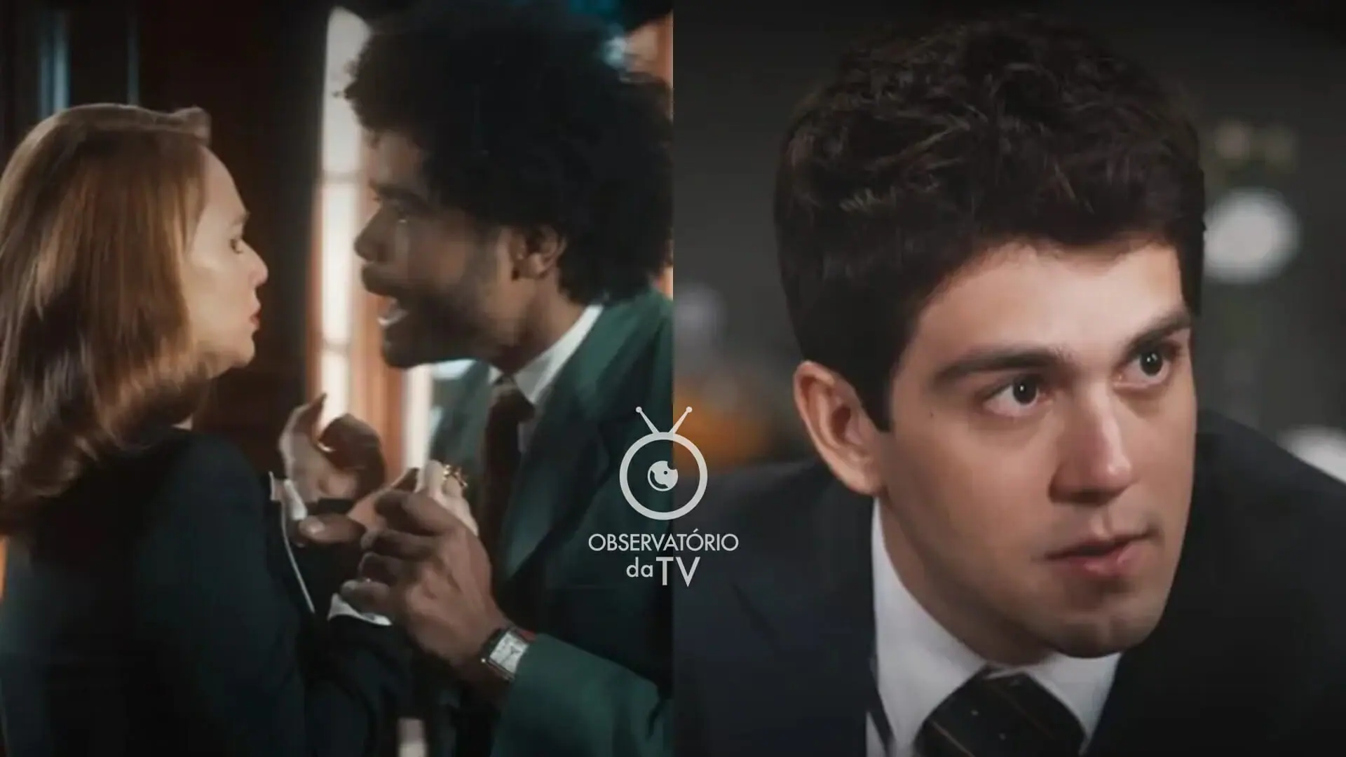 Gilda (Mariana Ximenes), Orlando (Diogo Almeida) e Júlio (Daniel Rangel) de Amor Perfeito