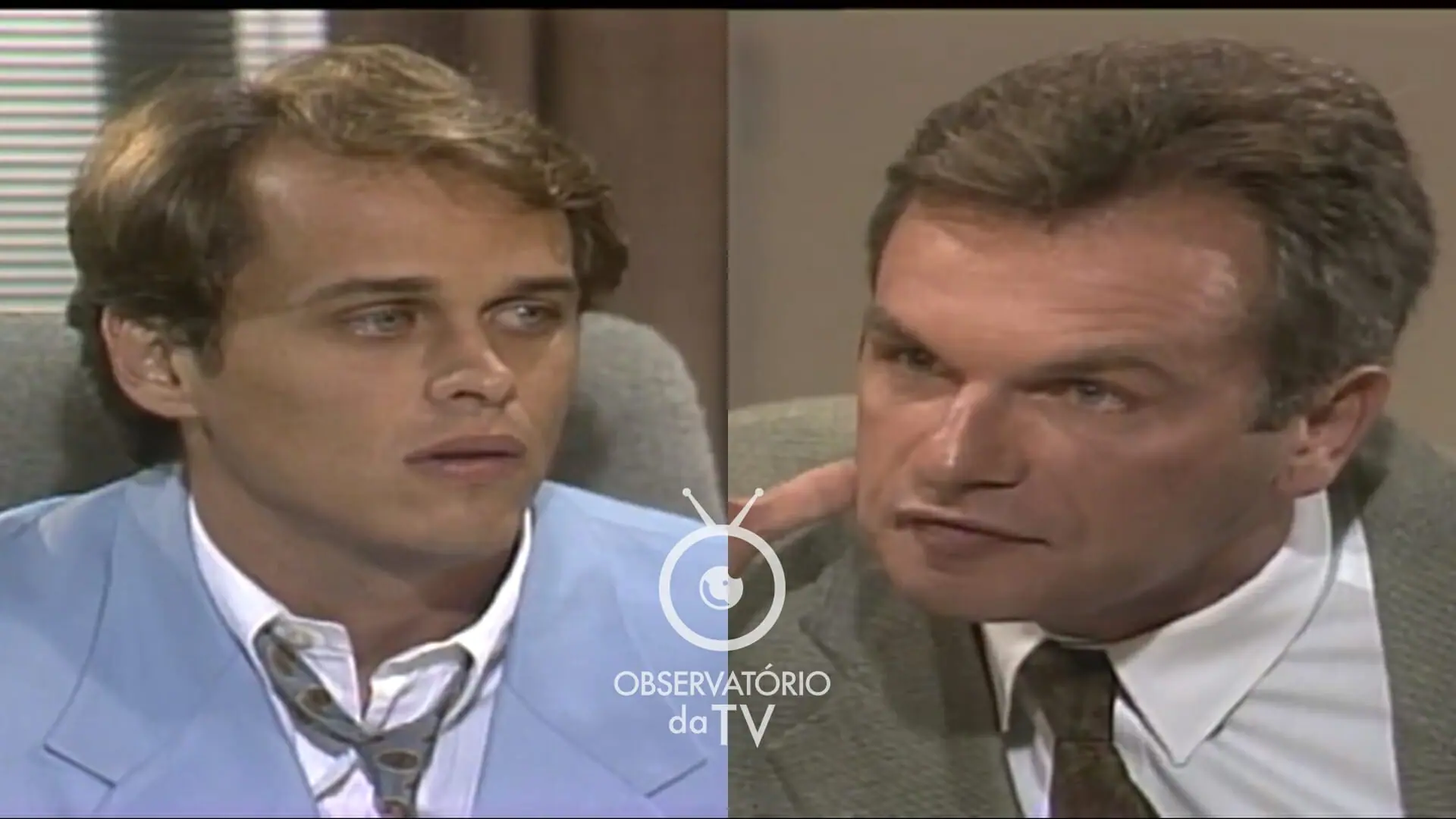 Marcos (Guilherme Fontes) e César (Henri Pagnoncelli) de Mulheres de Areia