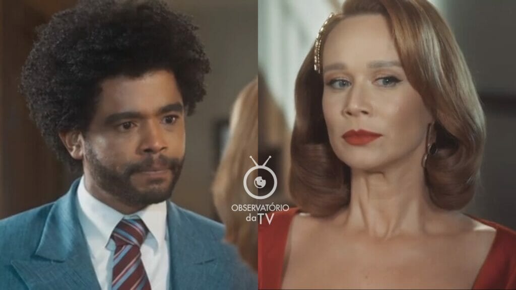 Orlando (Diogo Almeida) e Gilda (Mariana Ximenes) de Amor Perfeito