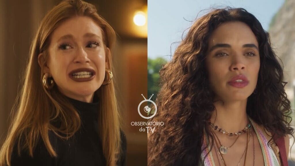 Preciosa (Marina Ruy Barbosa) e Luna (Giovana Cordeiro) de Fuzuê