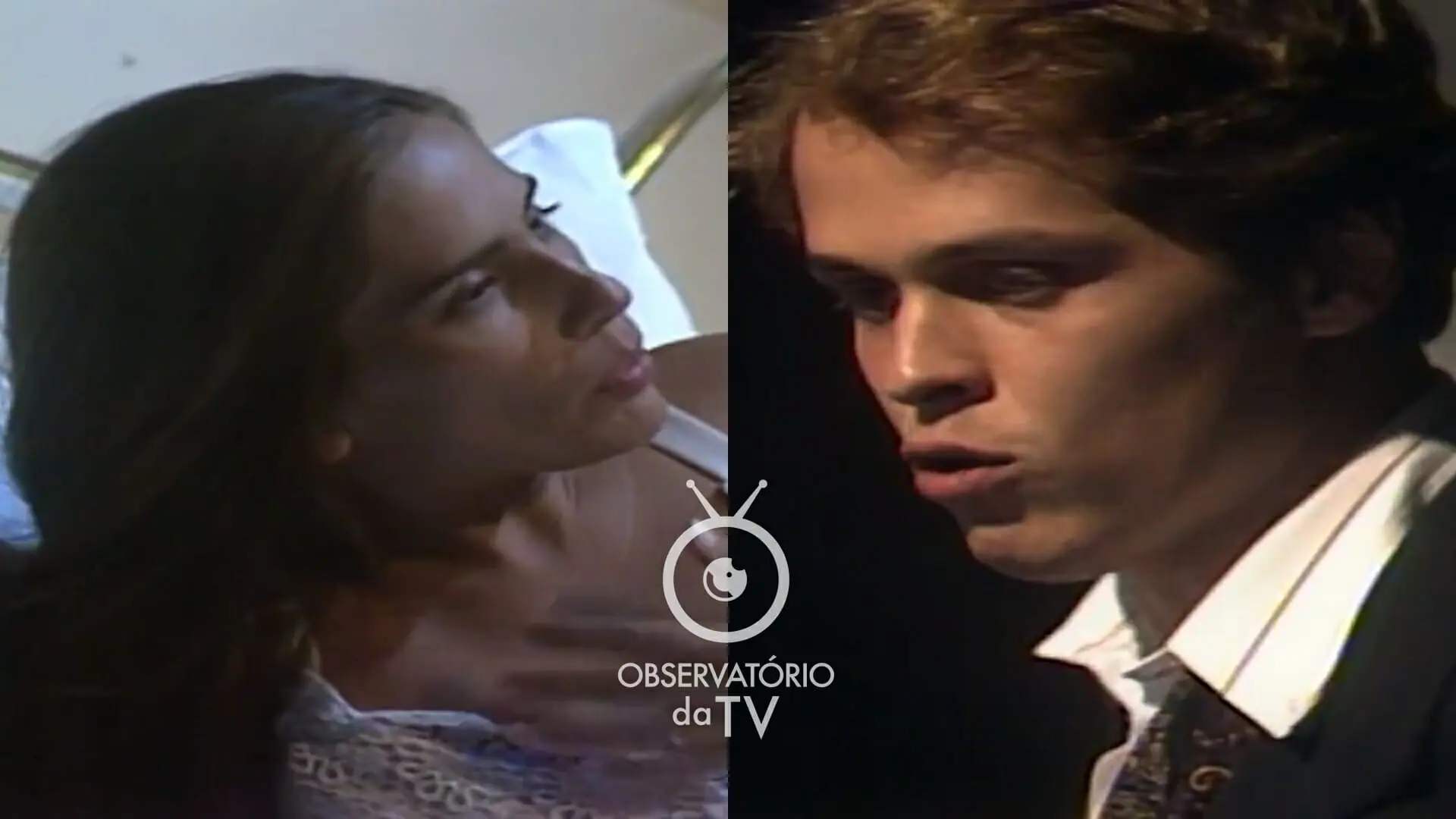 Raquel (Gloria Pires) e Marcos (Guilherme Fontes) de Mulheres de Areia