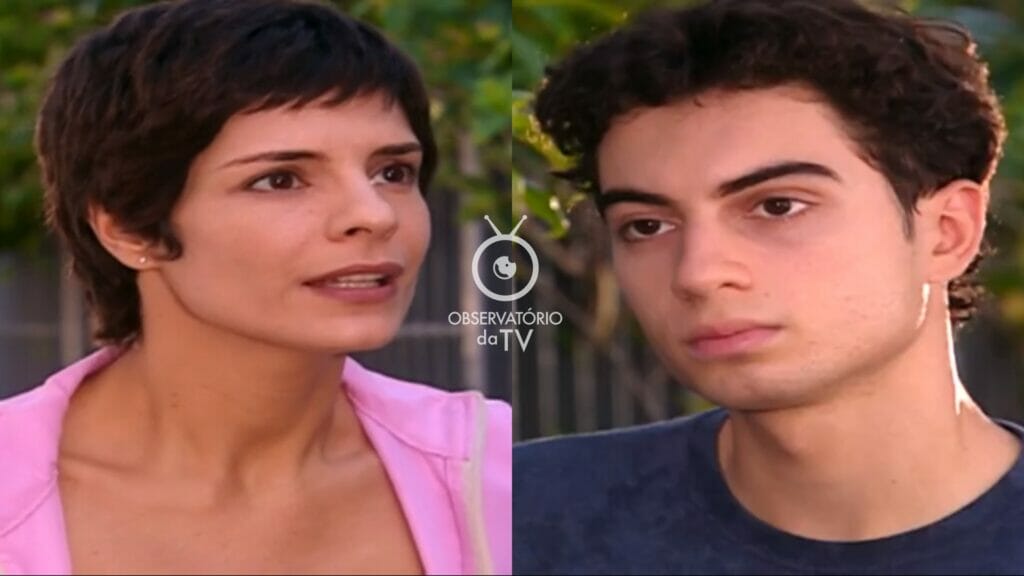 Raquel (Helena Ranaldi) e Fred (Pedro Furtado) de Mulheres Apaixonadas