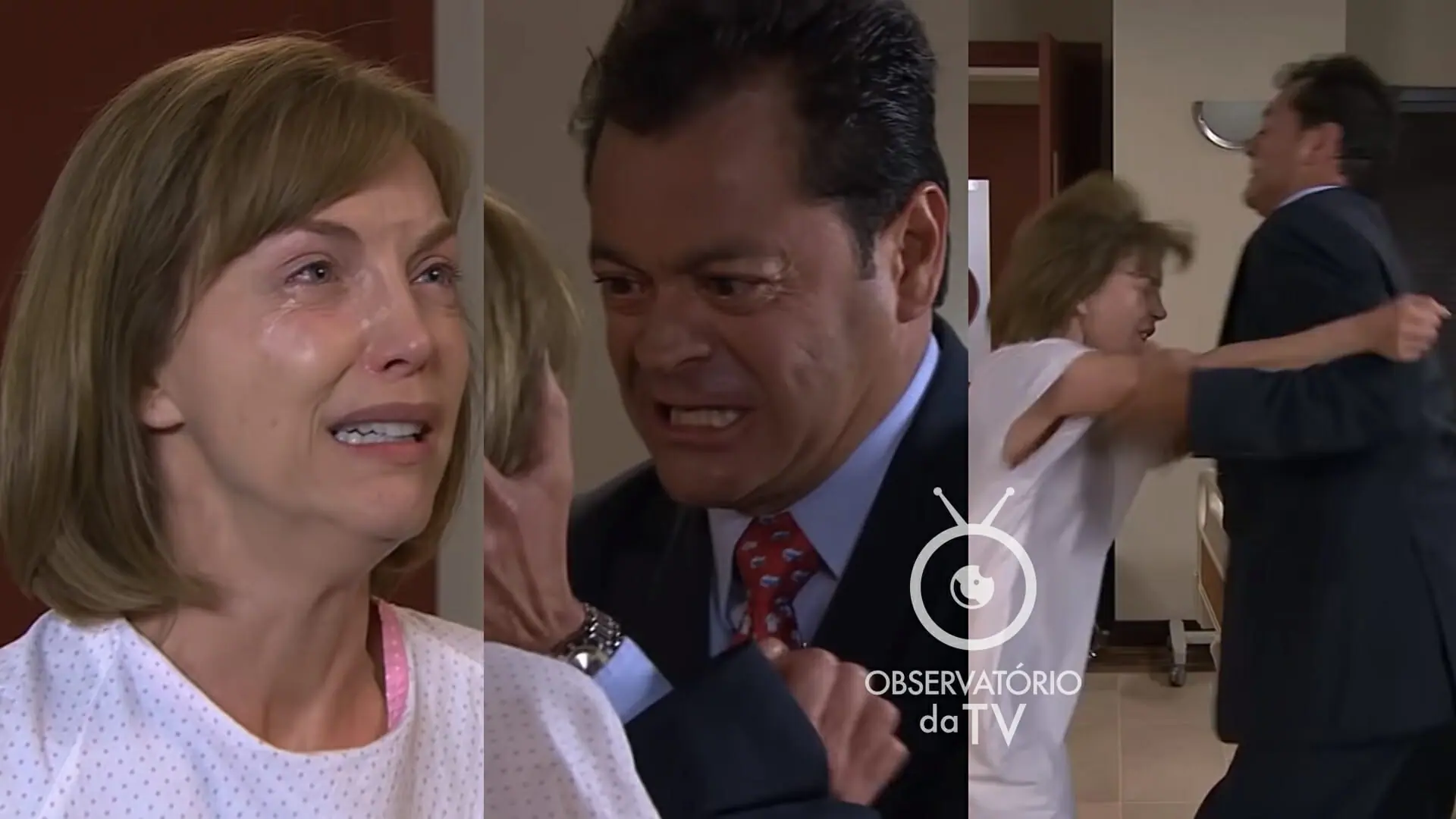 Roselena (Laura Flores) e Máximino (Roberto Blandón) de Um Refúgio para o Amor