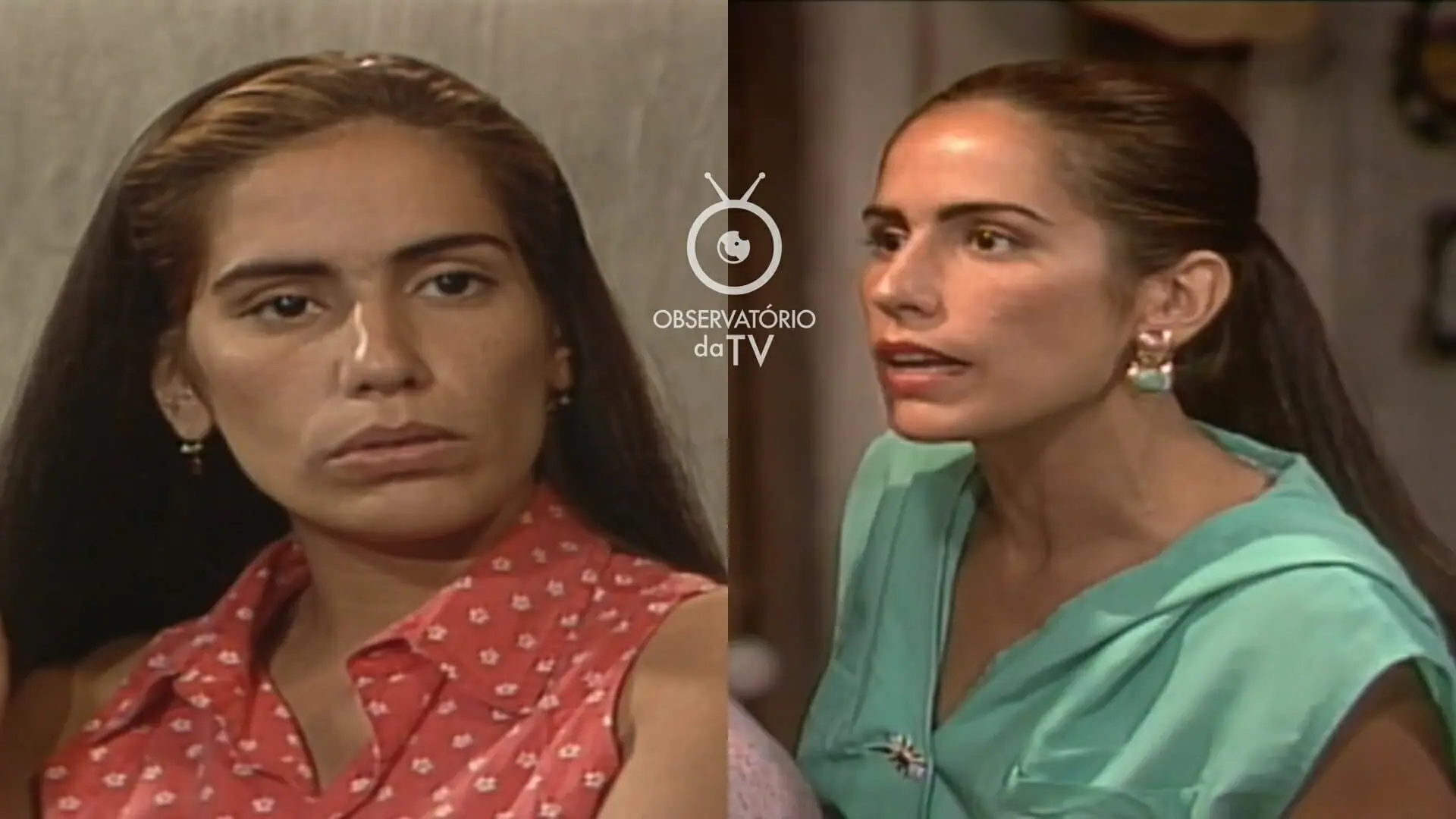 Ruth (Gloria Pires) e Raquel (Gloria Pires) de Mulheres de Areia