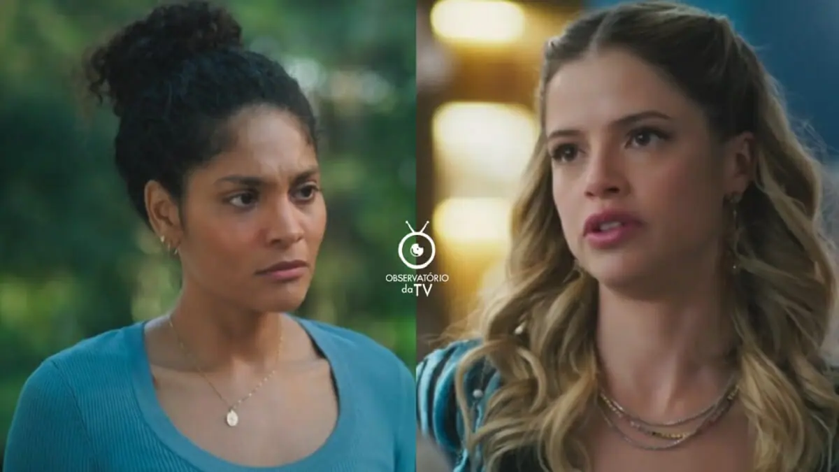 Graça (Agatha Moreira) e Aline (Bárbara Reis) em Terra e Paixão