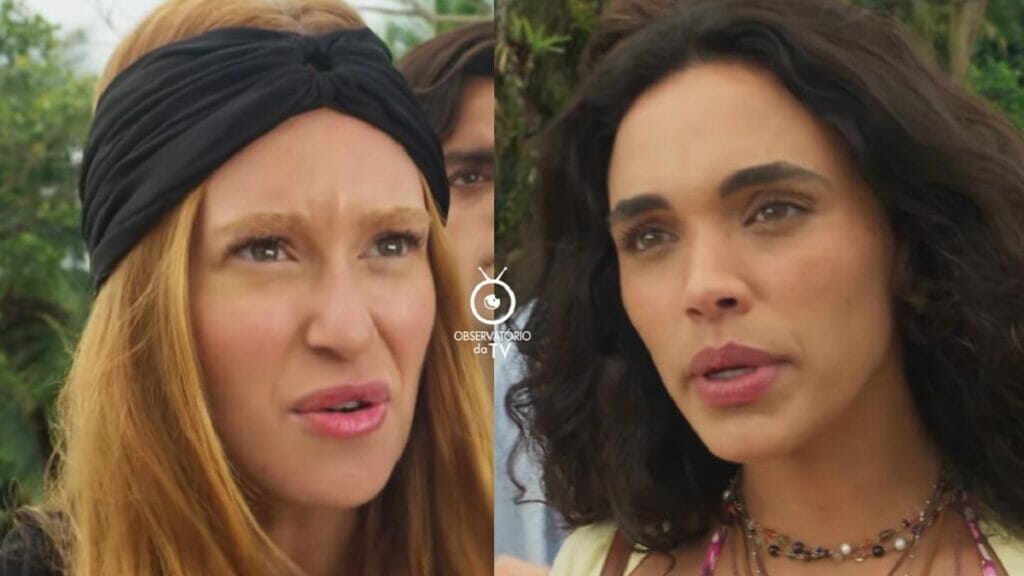 Preciosa (Marina Ruy Barbosa) e Luna (Giovana Cordeiro) em Fuzuê