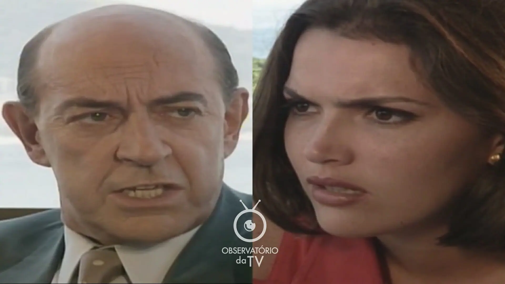 Virgílio (Raul Cortez) de Andrea (Karina Perez) de Mulheres de Areia