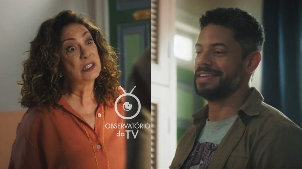 Agatha (Eliane Giardini) e Jonatas (Paulo Lessa) de Terra e Paixão