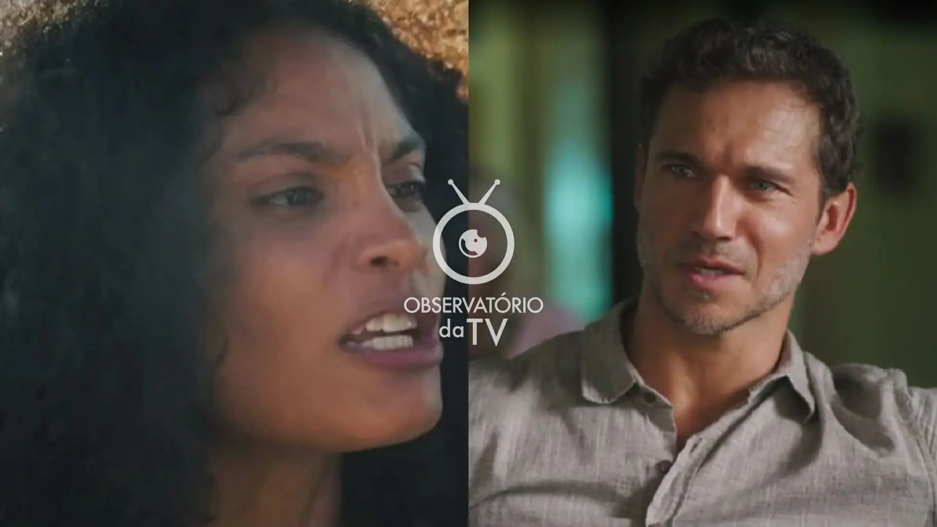 Aline (Barbara Reis) e Vinicius (Paulo Rocha) de Terra e Paixão