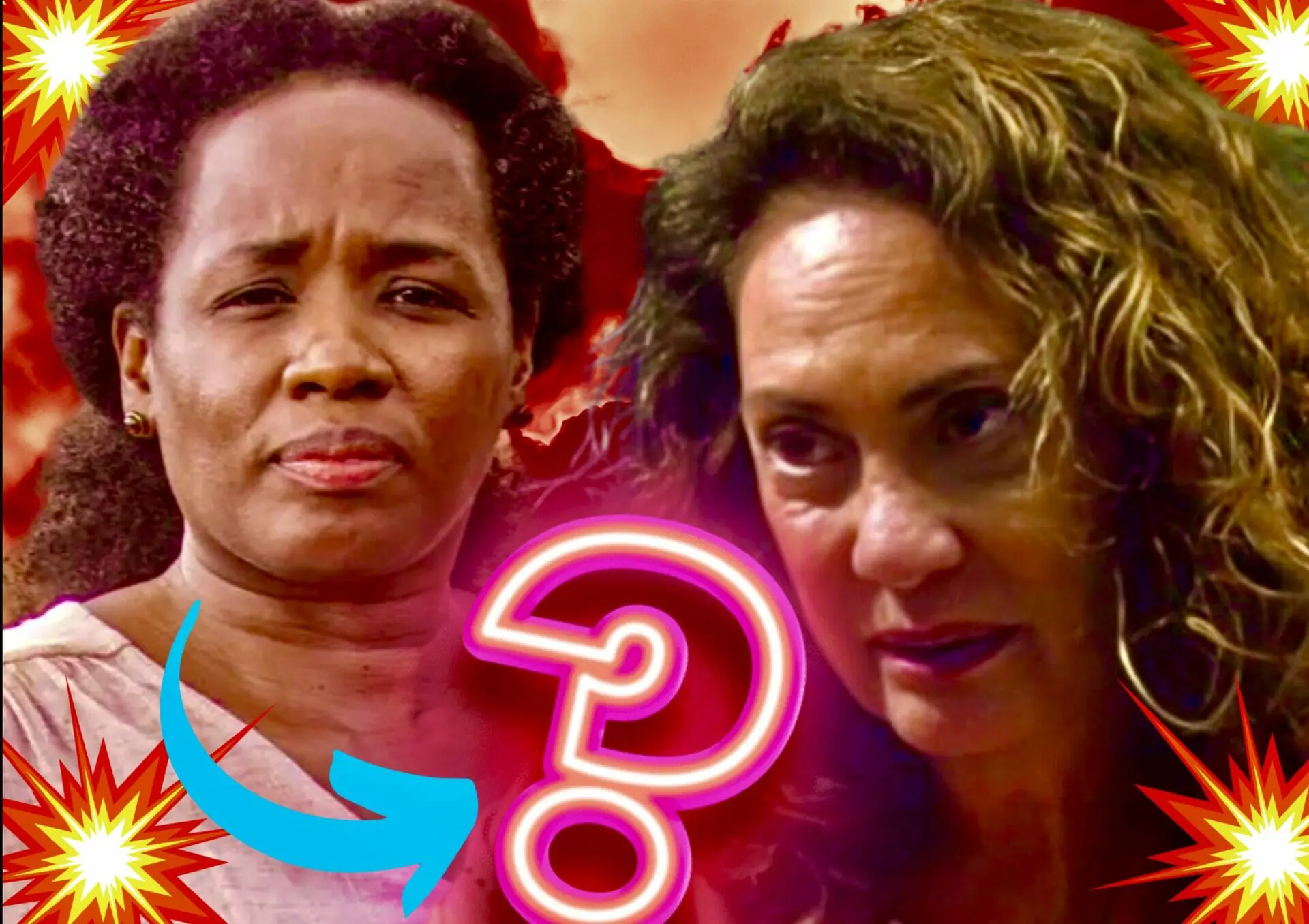 Jussara (Tati Tiburcio) e Agatha (Eliane Giardini) em Terra e Paixão
