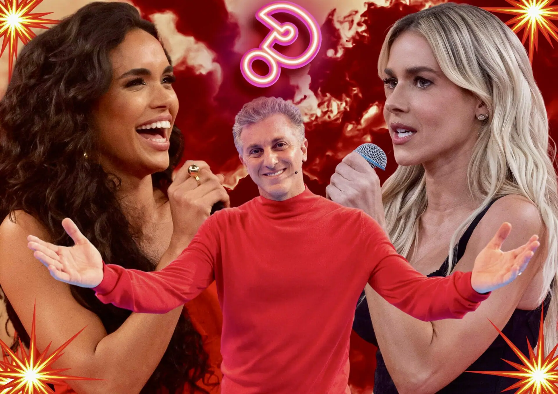 Luciano Huck, Giovana Cordeiro e Monique Alfradique
