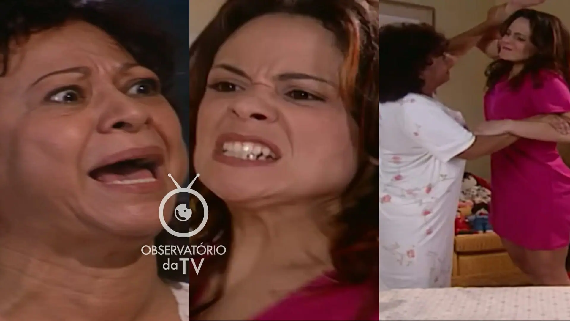 Inês (Manoelita Lustosa) e Fernanda (Vanessa Gerbelli) de Mulheres Apaixonadas