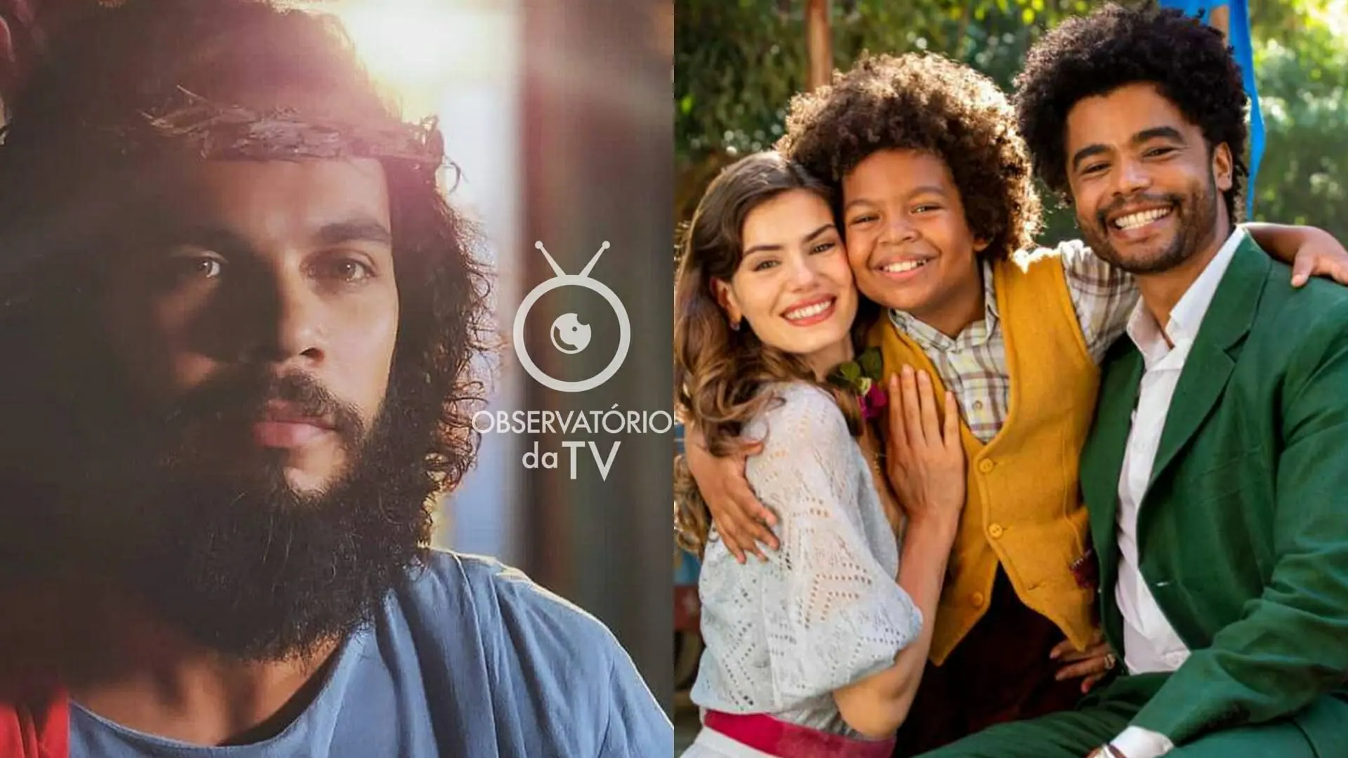 Jesus (Jorge Florêncio), Marê (Camila Queiroz), Orlando (Diogo Almeida) e Marcelino (Levi Asaf) de Amor Perfeito