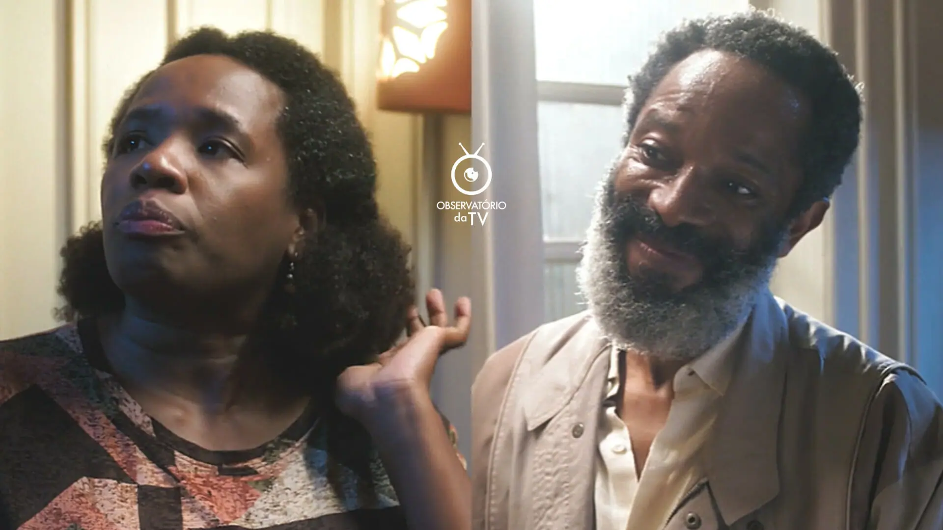Jussara (Tatiana Tibúrcio) e Gentil (Flávio Bauraqui) em Terra e Paixão