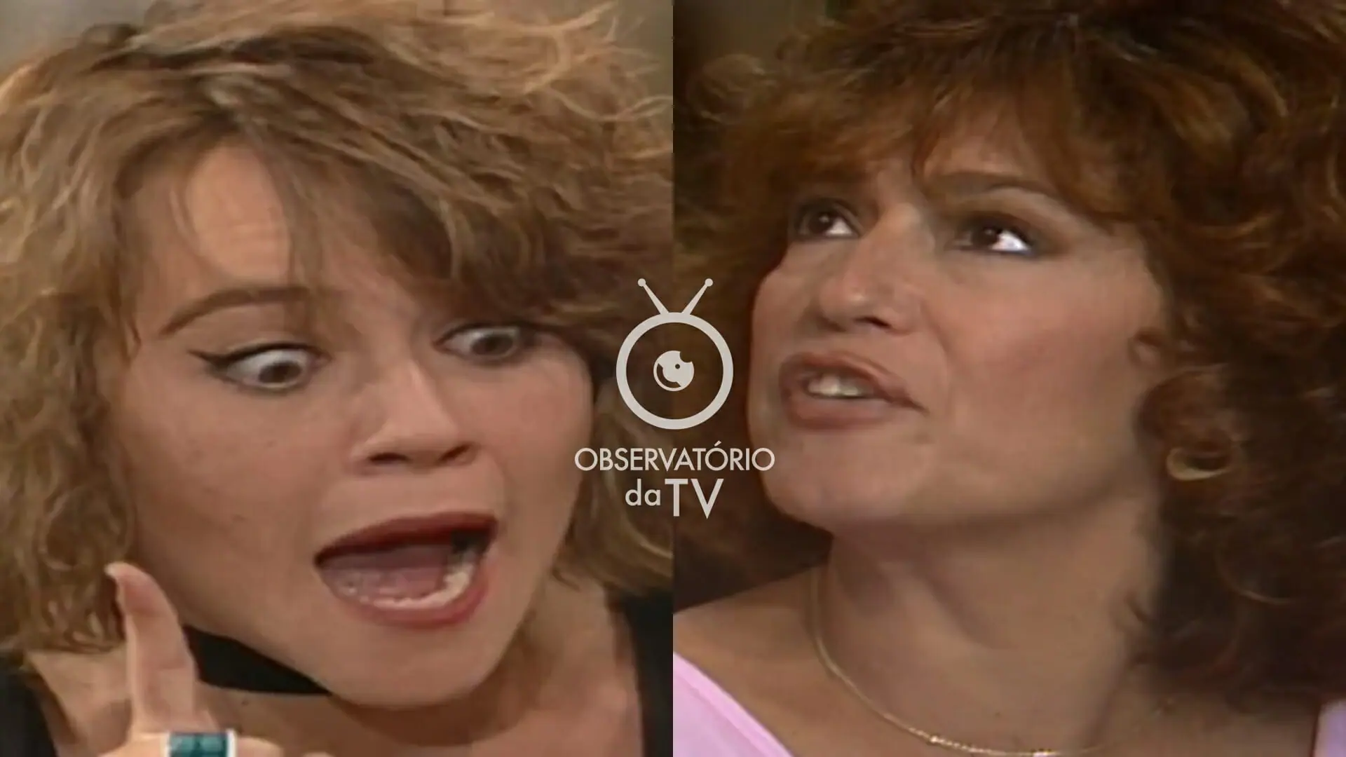 Malu (Vivianne Pasmanter) e Clarita (Susana Vieira) de Mulheres de Areia