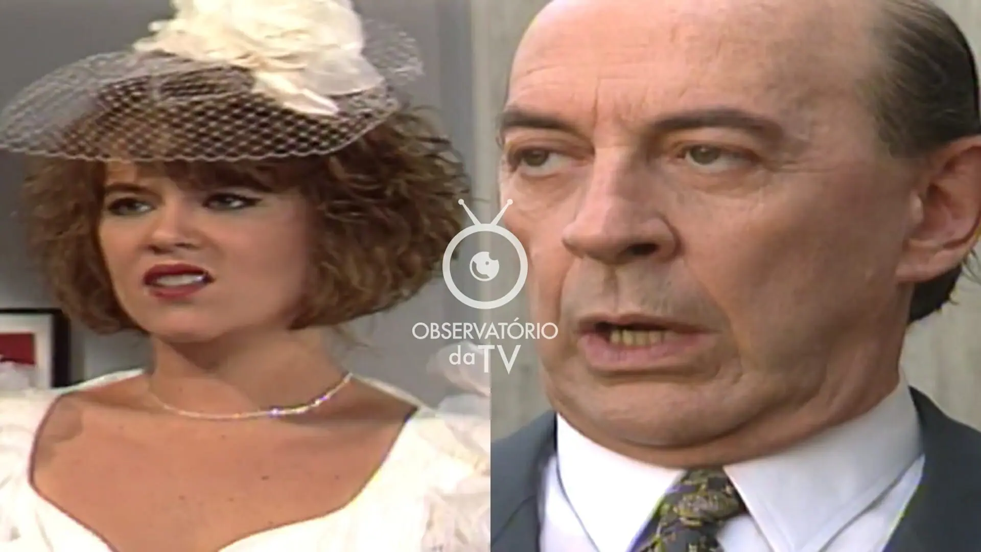 Malu (Vivianne Pasmanter) e Virgílio (Raul Cortez) de Mulheres de Areia