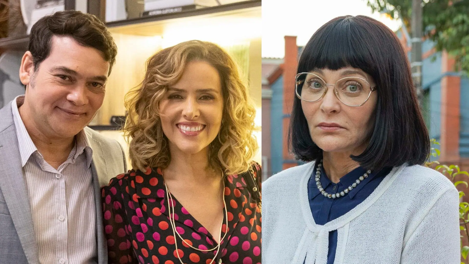 Tadeu (Claudio Gabriel), Gladys (Leona Cavalli) e Nice (Alexandra Richter) em Terra e Paixão