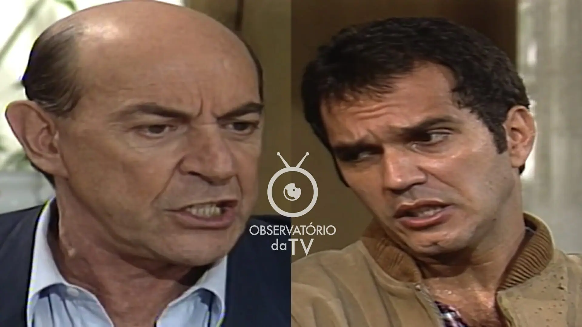 Virgílio (Raul Cortez) e Alaor (Humberto Martins) de Mulheres de Areia