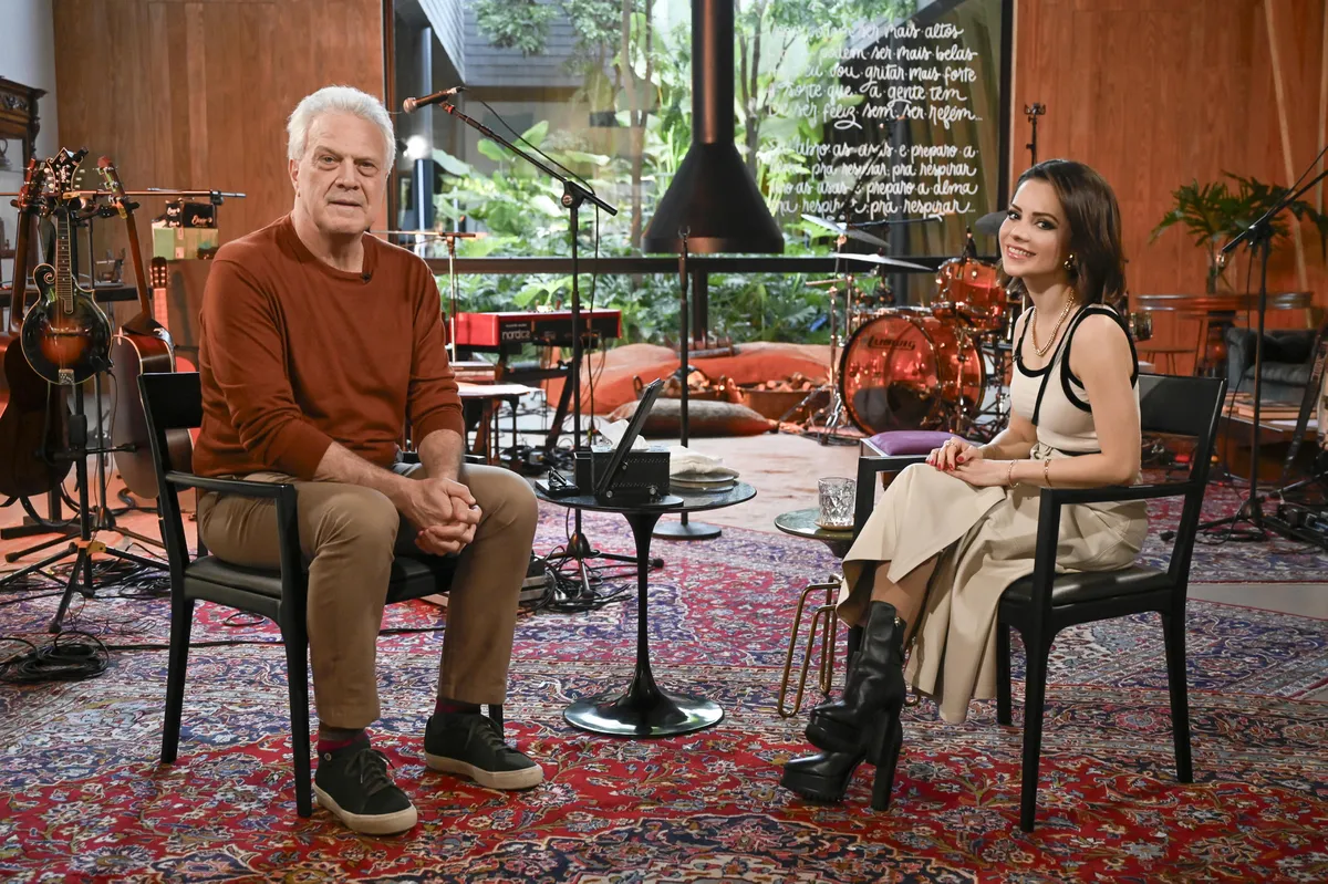 Pedro Bial e Sandy no Som Brasil