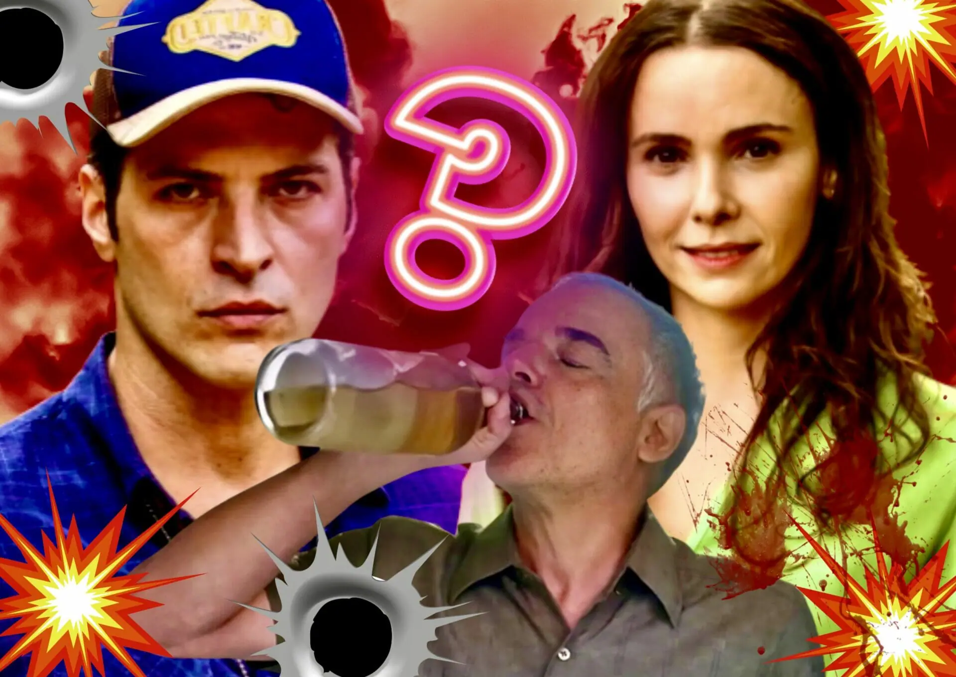 Andrade (Ângelo Antônio), Lucinda (Débora Falabella) e Marino (Leandro Lima) em Terra e Paixão