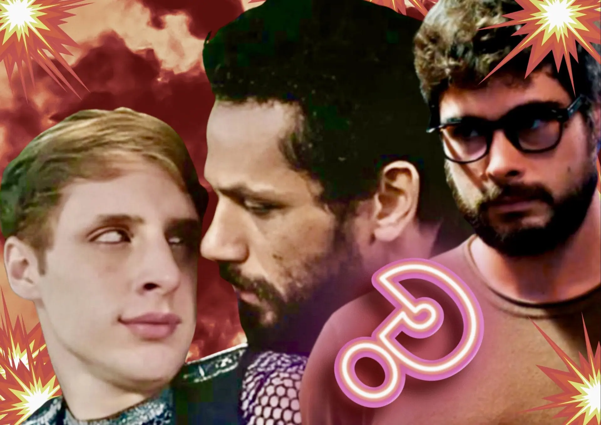 Hélio (Rafa Vitti), Kelvin (Diego Martins) e Ramiro (Amaury Lorenzo) em Terra e Paixão
