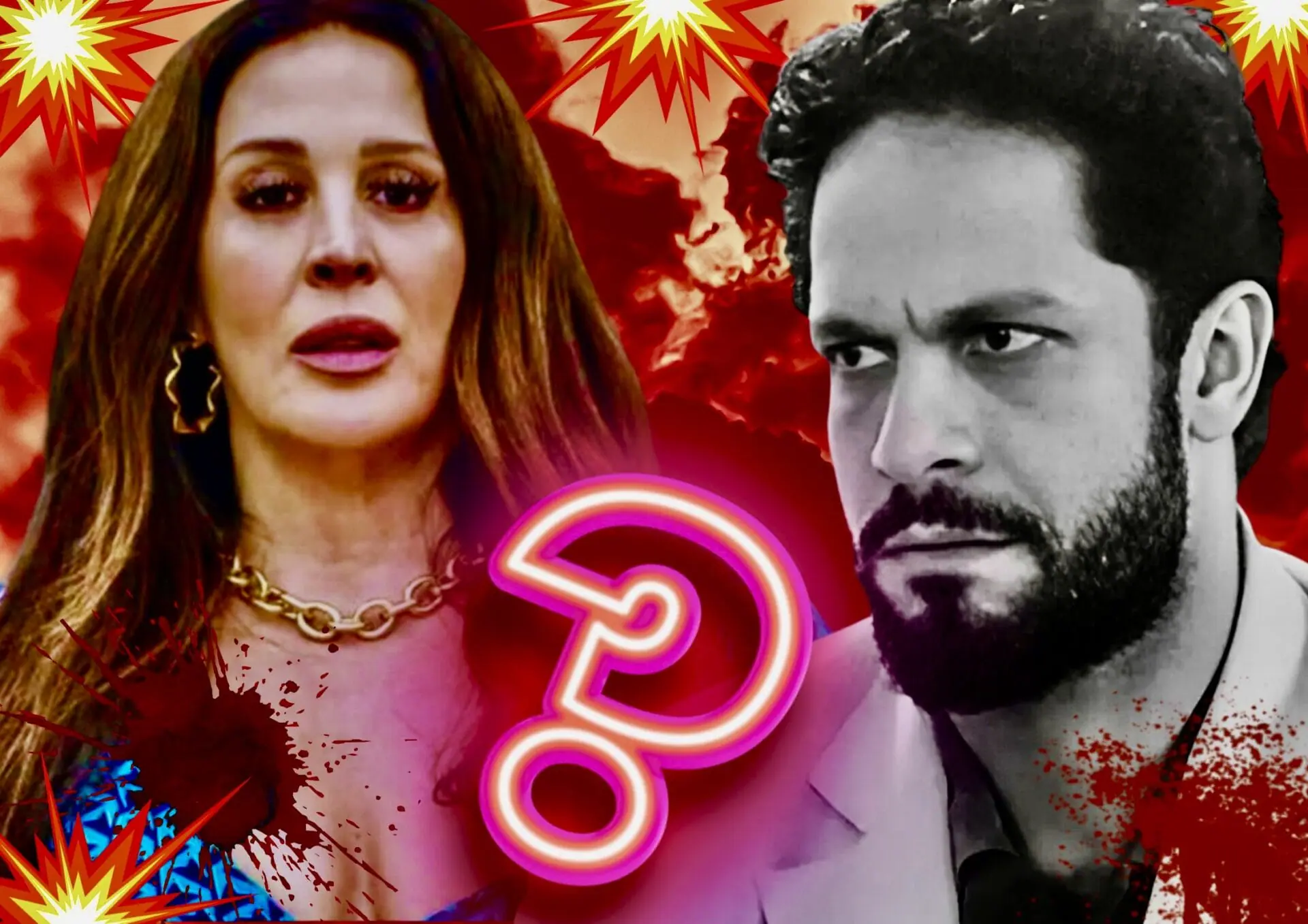 Emengarda (Claudia Raia) e Luigi (Rainer Cadete) em Terra e Paixão