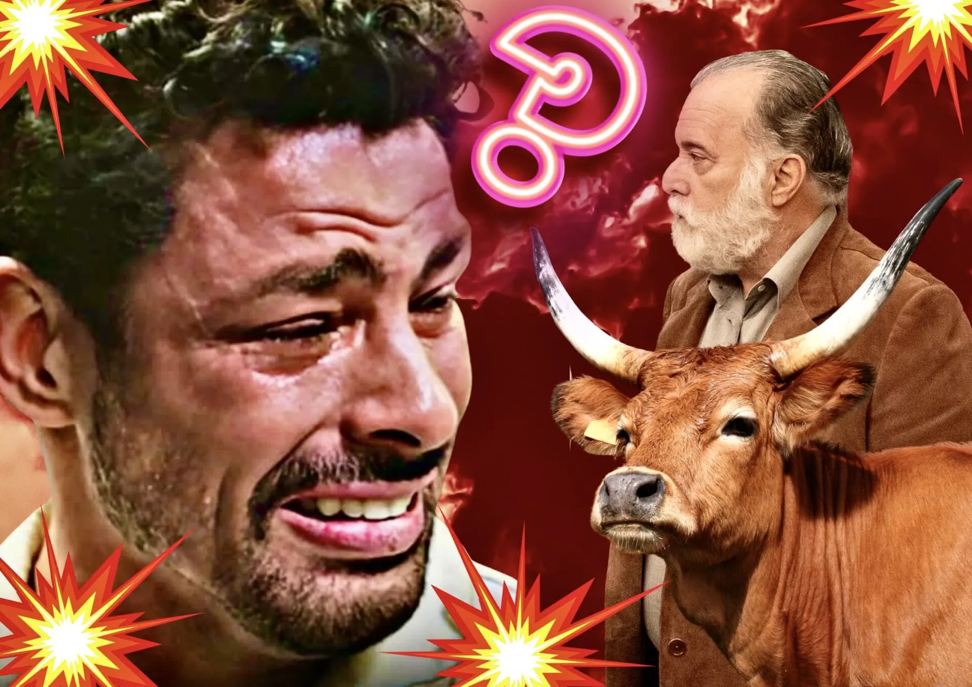 Antônio (Tony Ramos) e Caio (Cauã Reymond) em Terra e Paixão